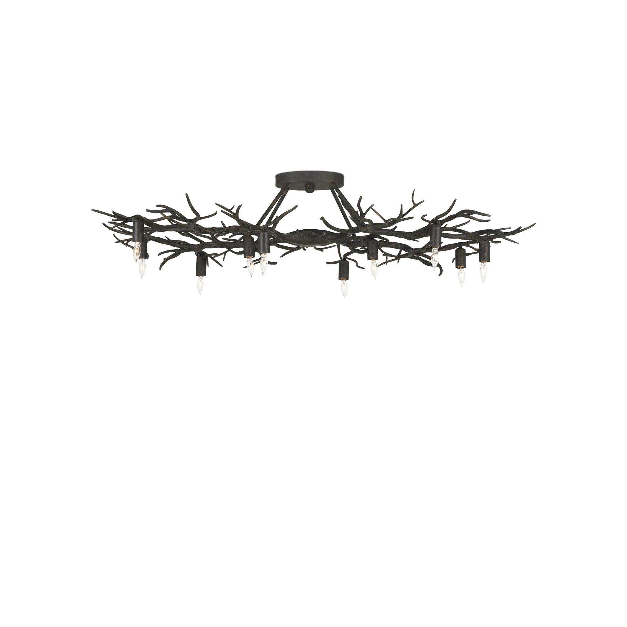 Rainforest 43 Inch 10 Light Semi Flush Mount