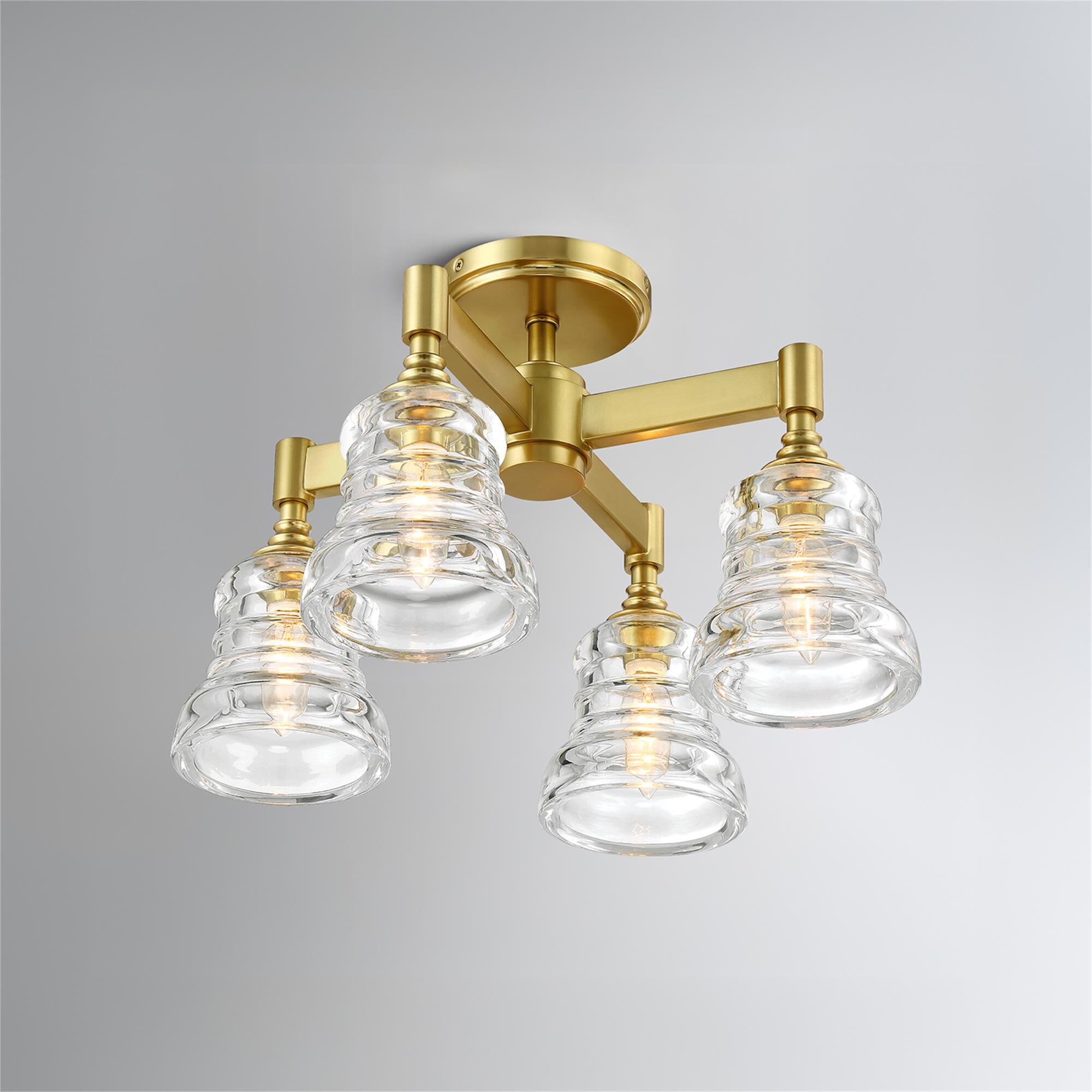 Gregory 17 Inch 4 Light Semi Flush Mount