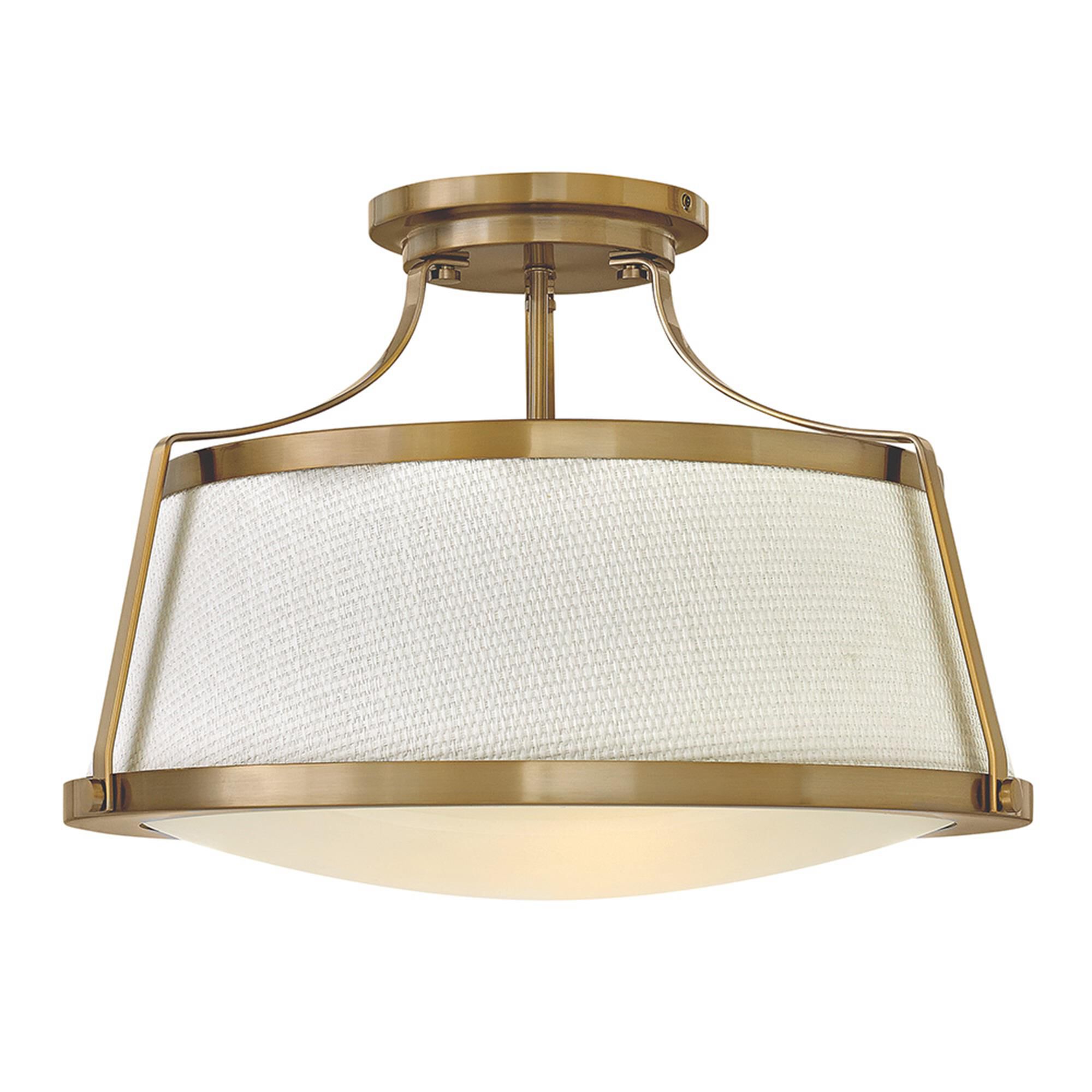 Charlotte 20 Inch 3 Light Semi Flush Mount