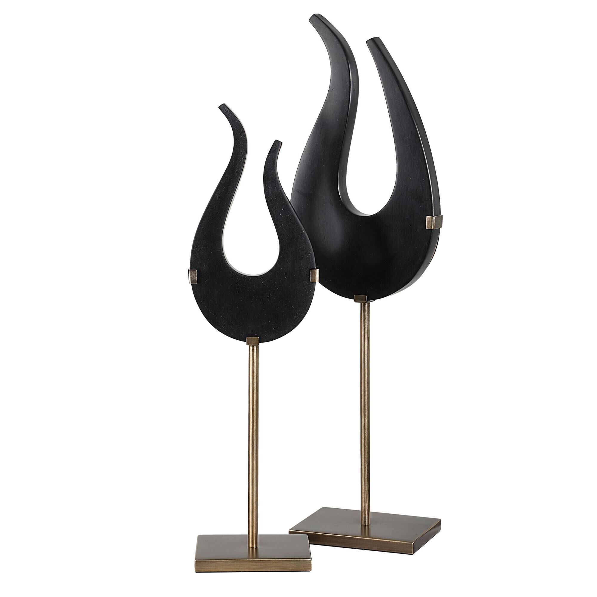 Black Figurine Set of 2