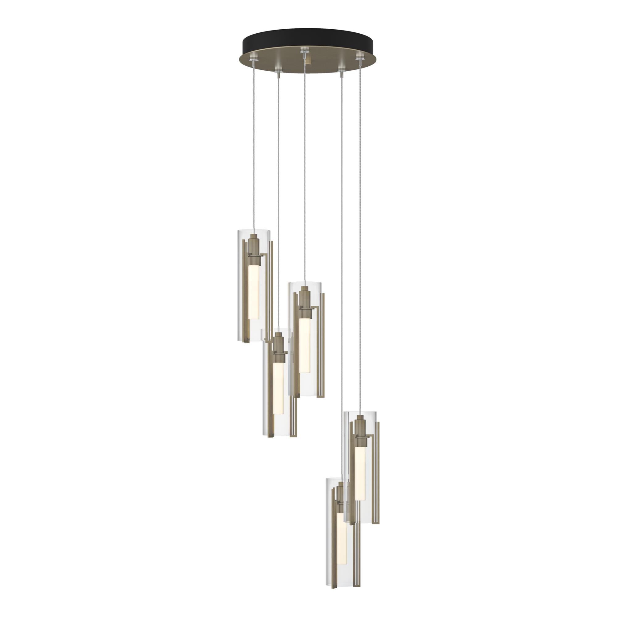Exos Glass 14 Inch 5 Light Multi Light Pendant