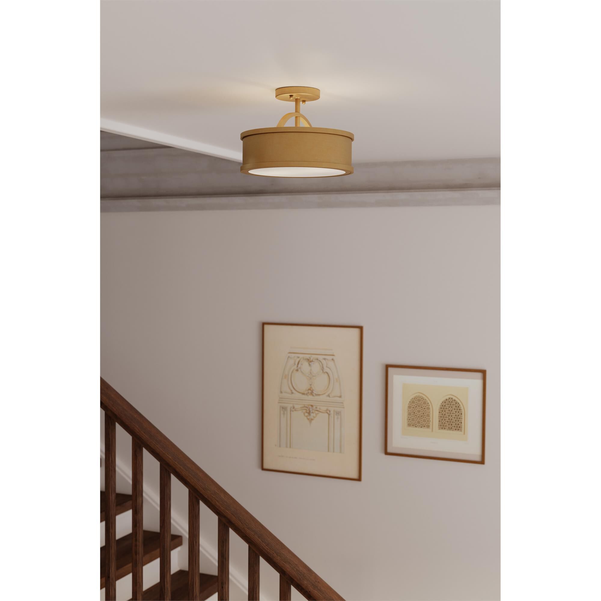 Wynn 12 Inch 2 Light Semi Flush Mount