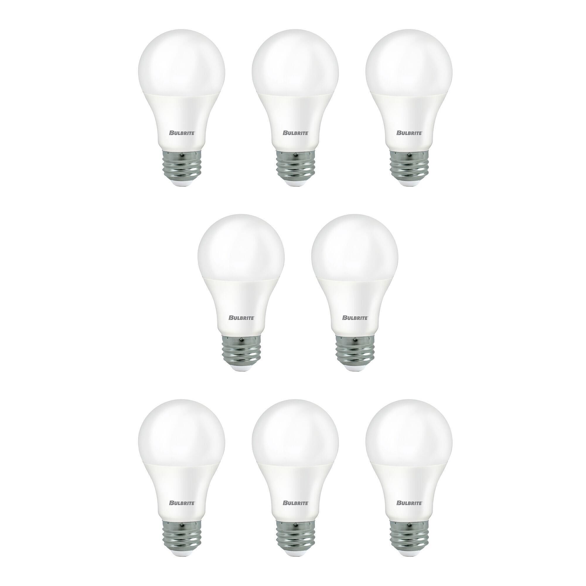 9 Watt LED A19 60 Watt Equivalent Basics Non-dimmable 4000K E26 120 Volt (8 Pack)