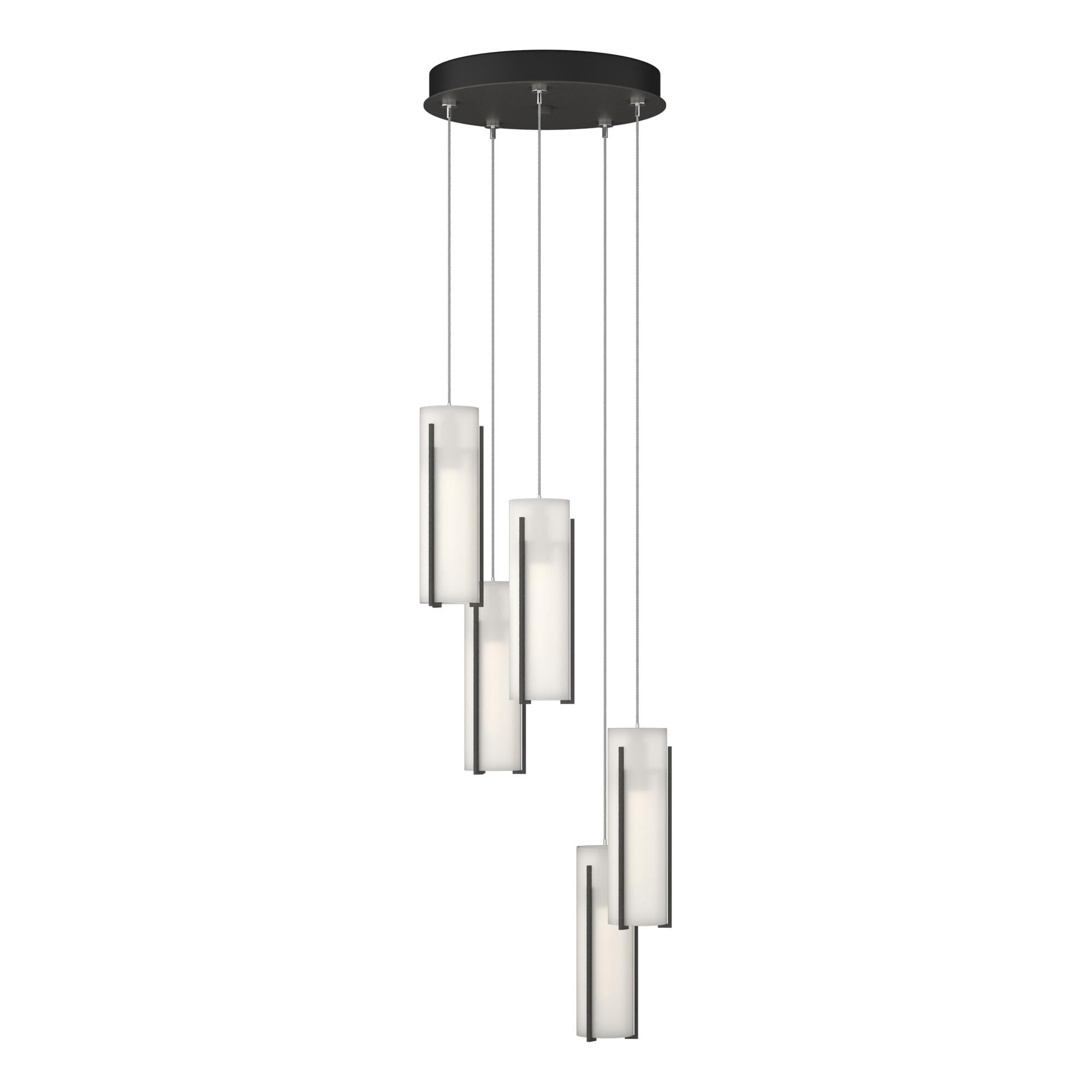 Exos Glass 14 Inch 5 Light Multi Light Pendant