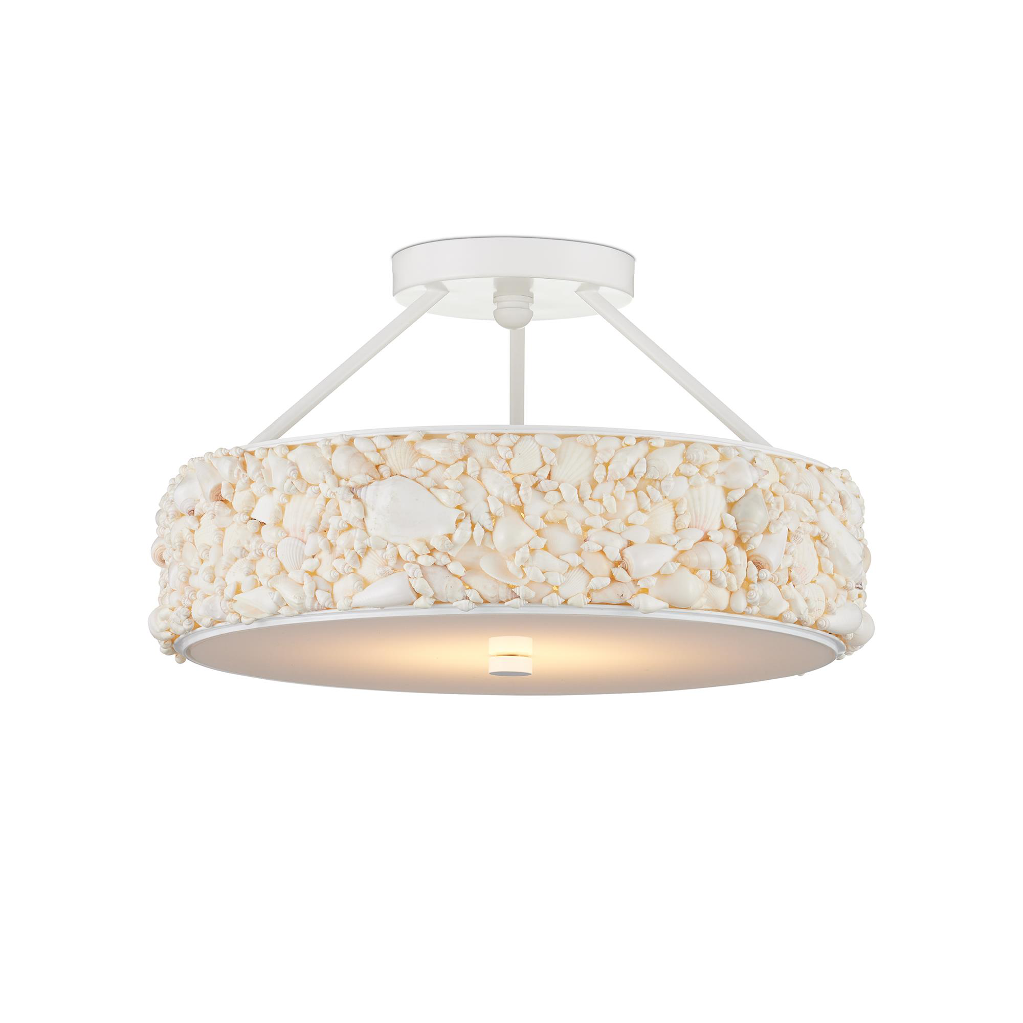 Turbinella 18 Inch Semi Flush Mount