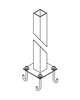 Square 23 Inch Outdoor Post