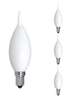 5 Watt LED CA10 3000K Filament E12 Milky Fully Compatible Dimming (4 Pack)