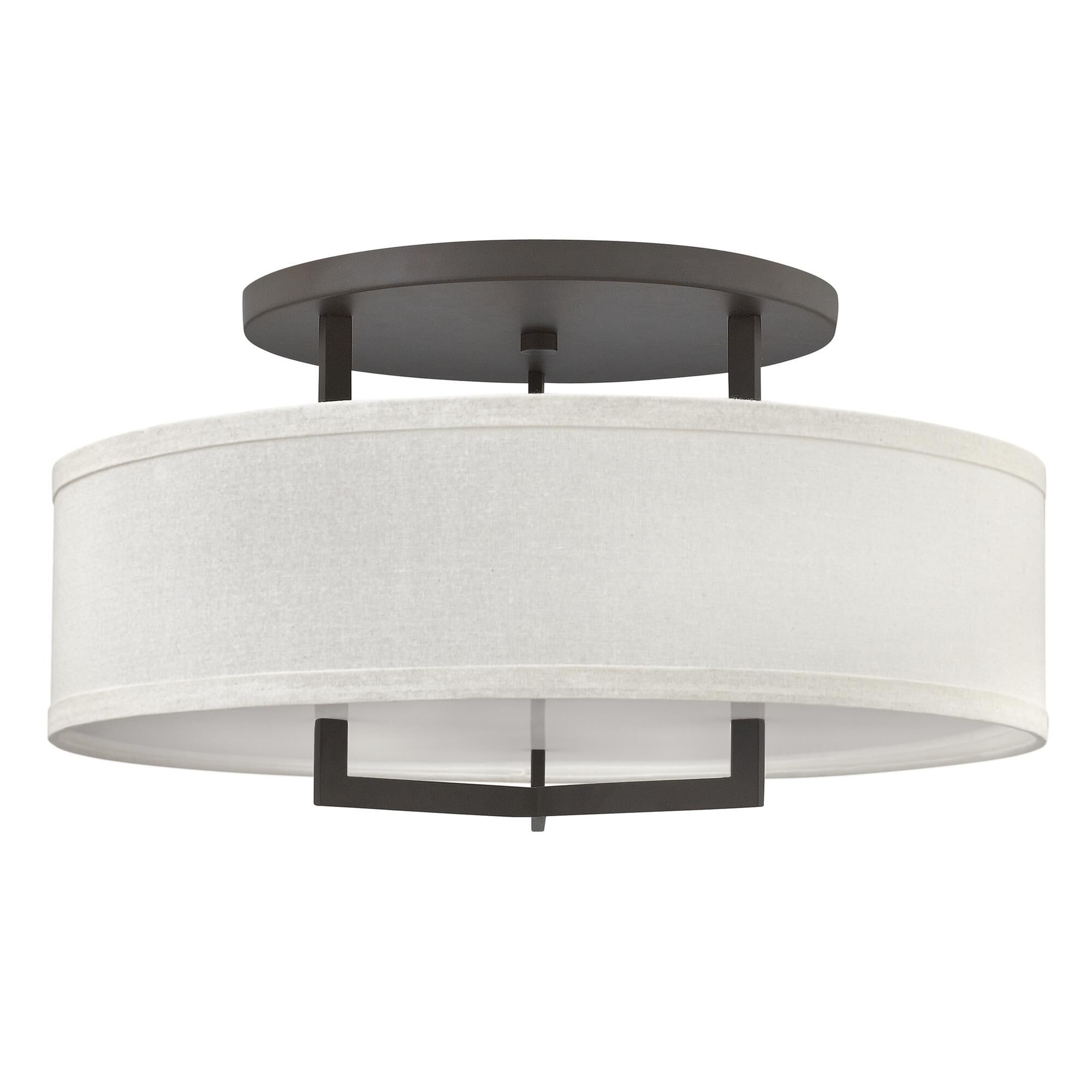Hampton 26 Inch 3 Light Semi Flush Mount
