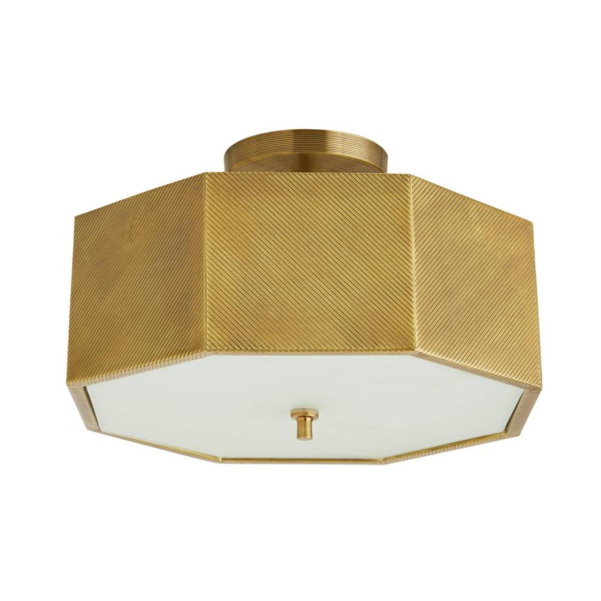 Grespan 17 Inch 2 Light Semi Flush Mount