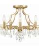 Cedar 18 Inch 5 Light Semi Flush Mount