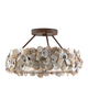 Oyster 19 Inch 3 Light Semi Flush Mount
