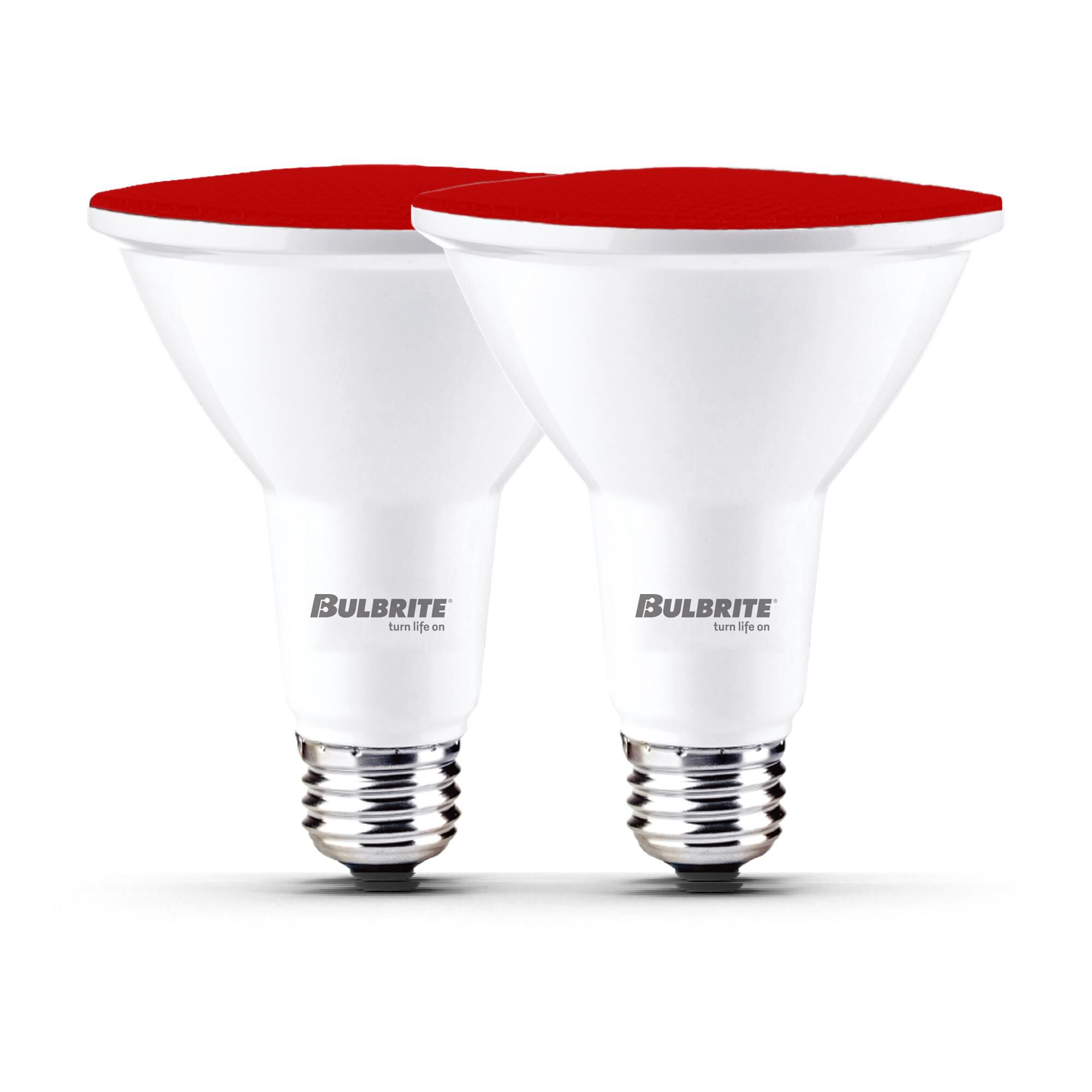 15 Watt LED PAR38 Red Flood Wet Dimmable (2 Pack)