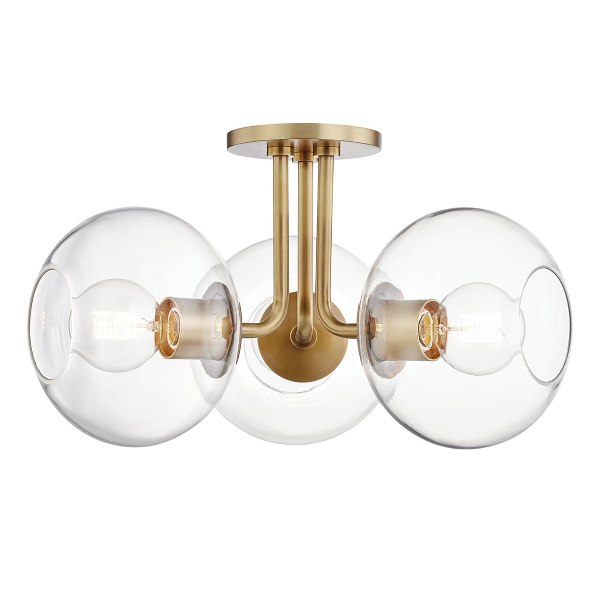 Margot 20 Inch 3 Light Semi Flush Mount