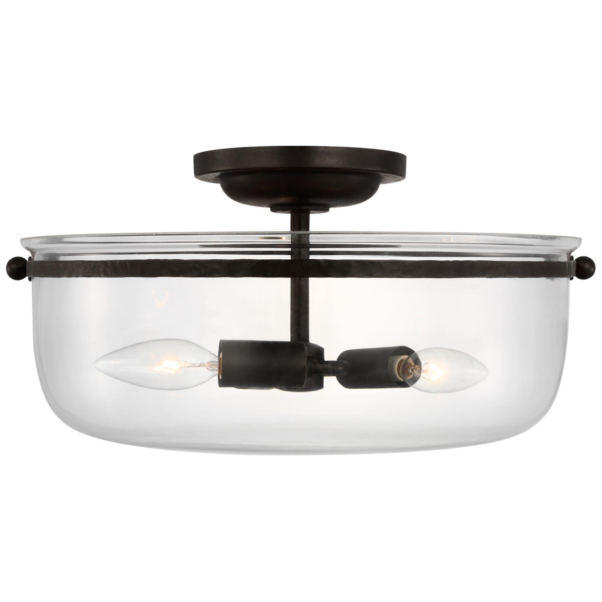 Chapman & Myers Lorford 16 Inch 3 Light Flush Mount