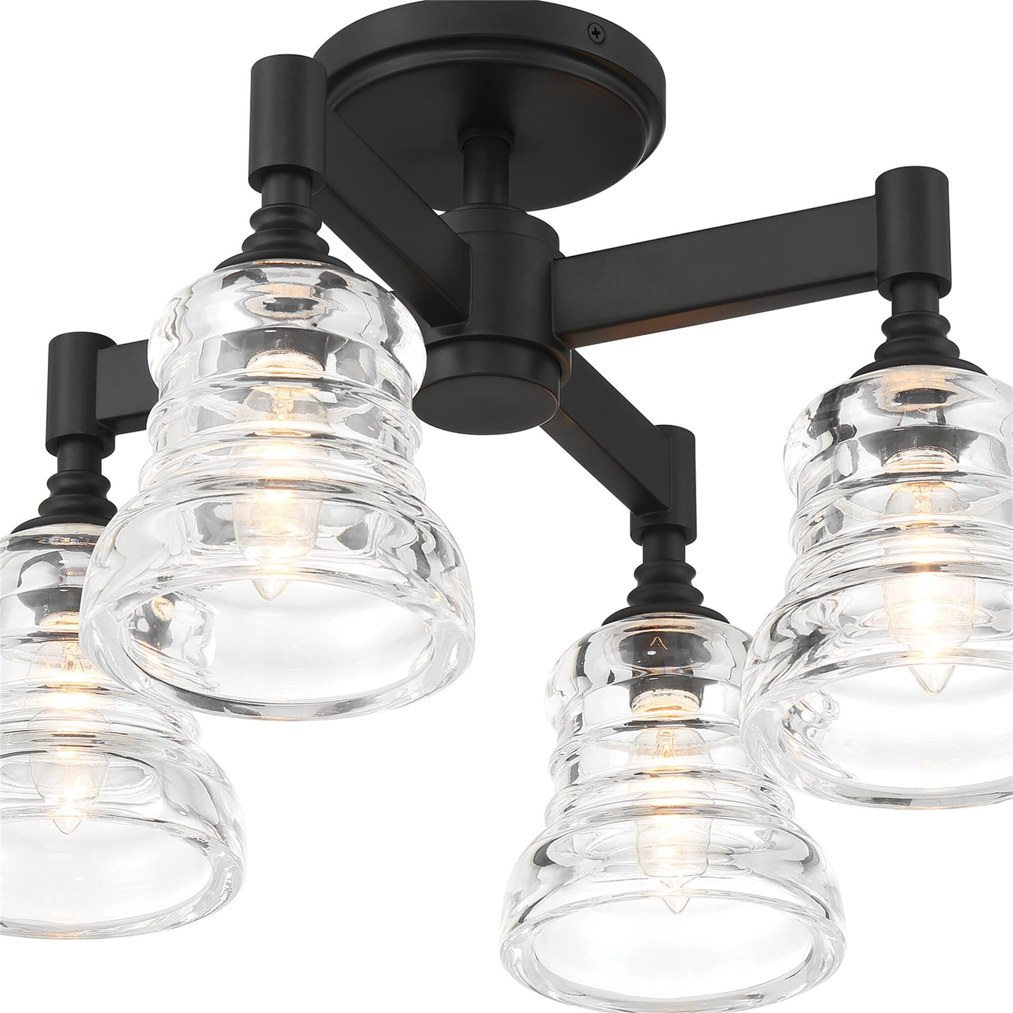 Gregory 17 Inch 4 Light Semi Flush Mount