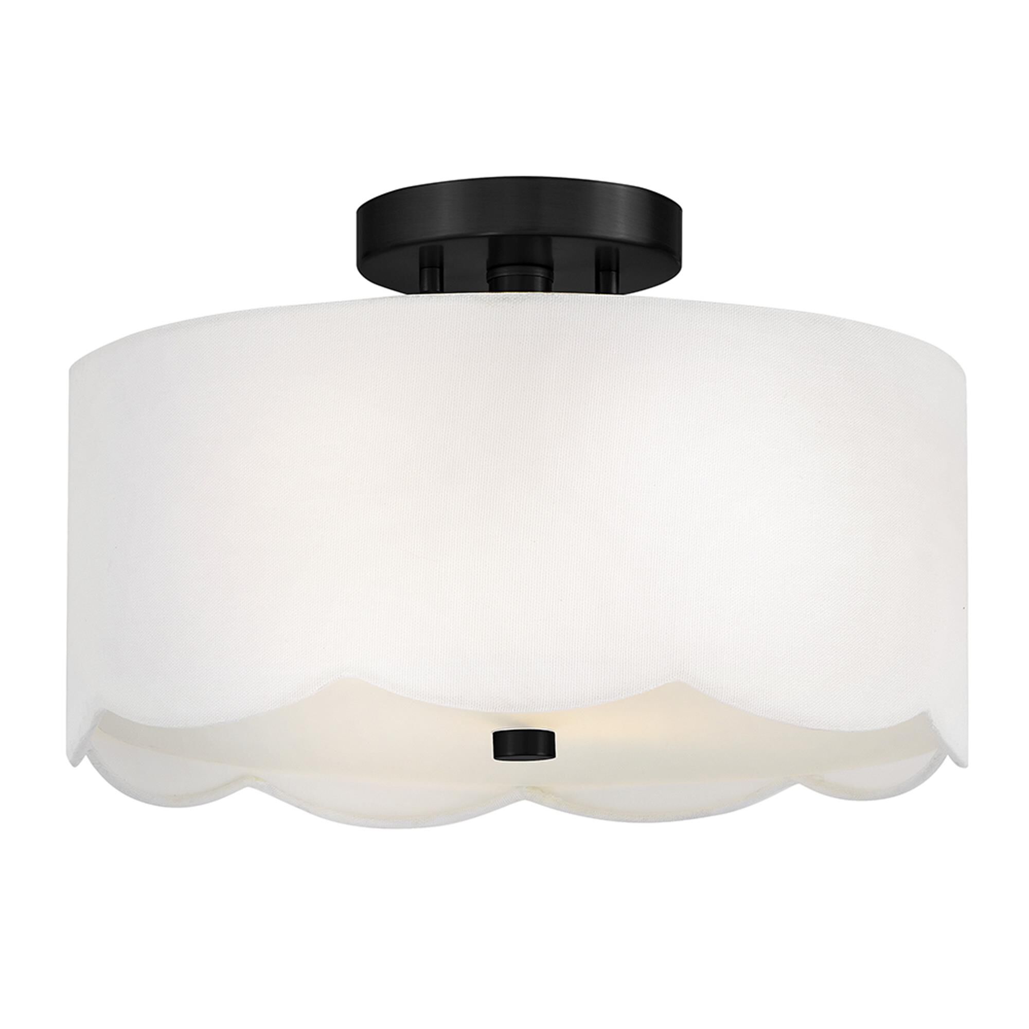 Bliss 14 Inch 2 Light Semi Flush Mount