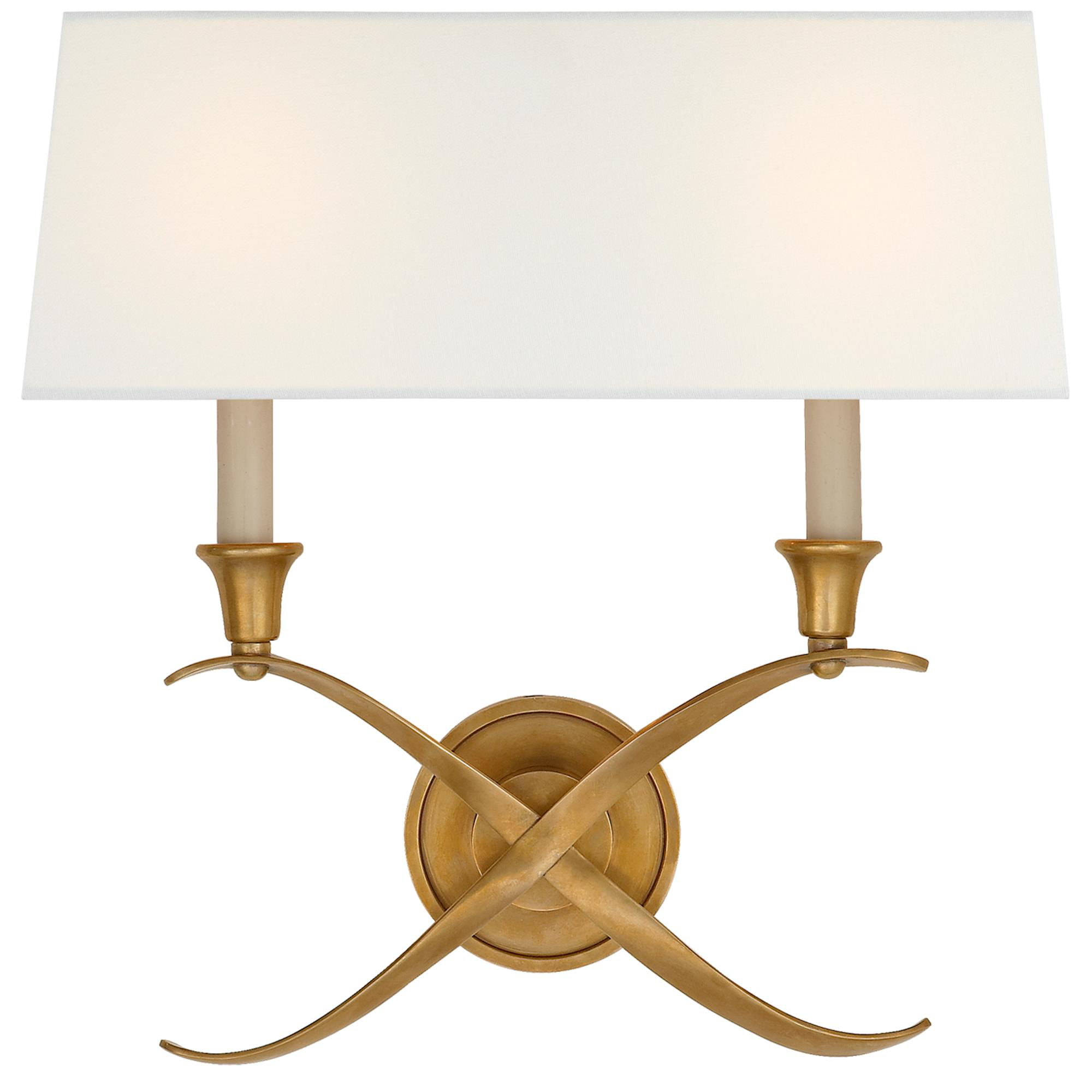 Chapman & Myers Cross Bouillotte Medium 2 Light Wall Sconce