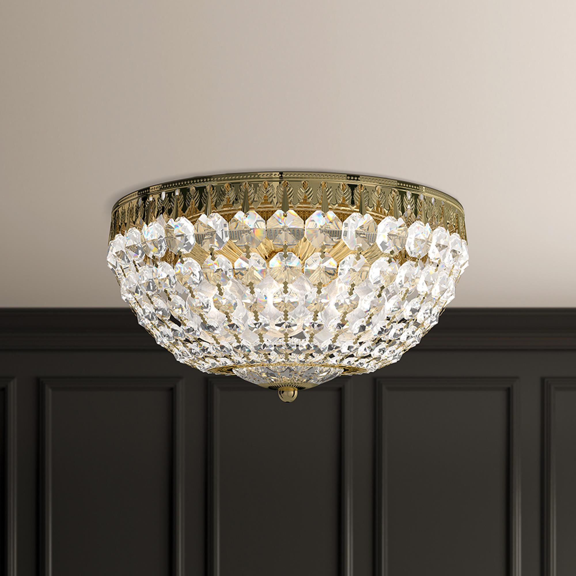 Petit Crystal 12 Inch 5 Light Flush Mount