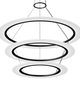 Arctic Rings 17 Inch Chandelier