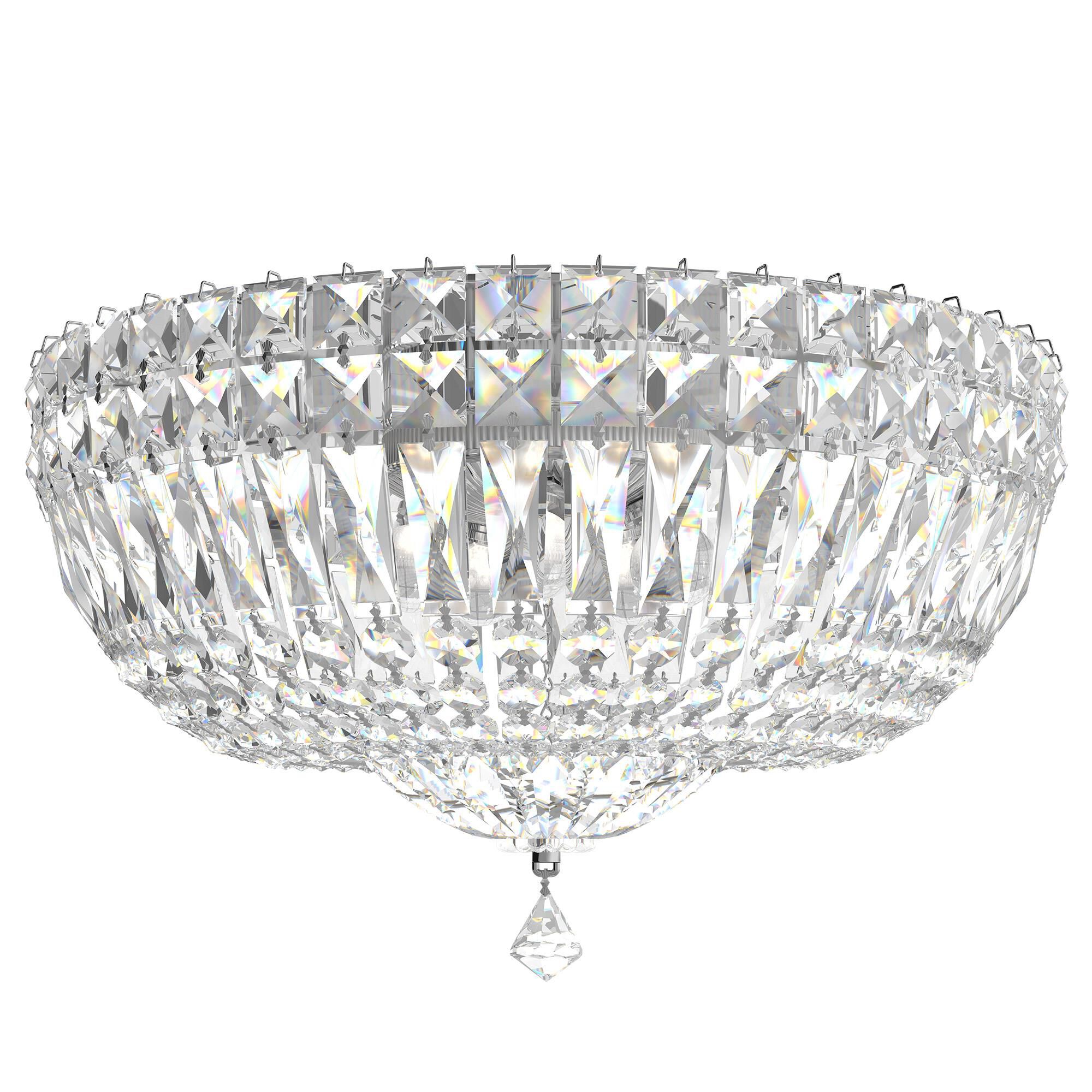 Petit Crystal Deluxe 14 Inch 5 Light Flush Mount