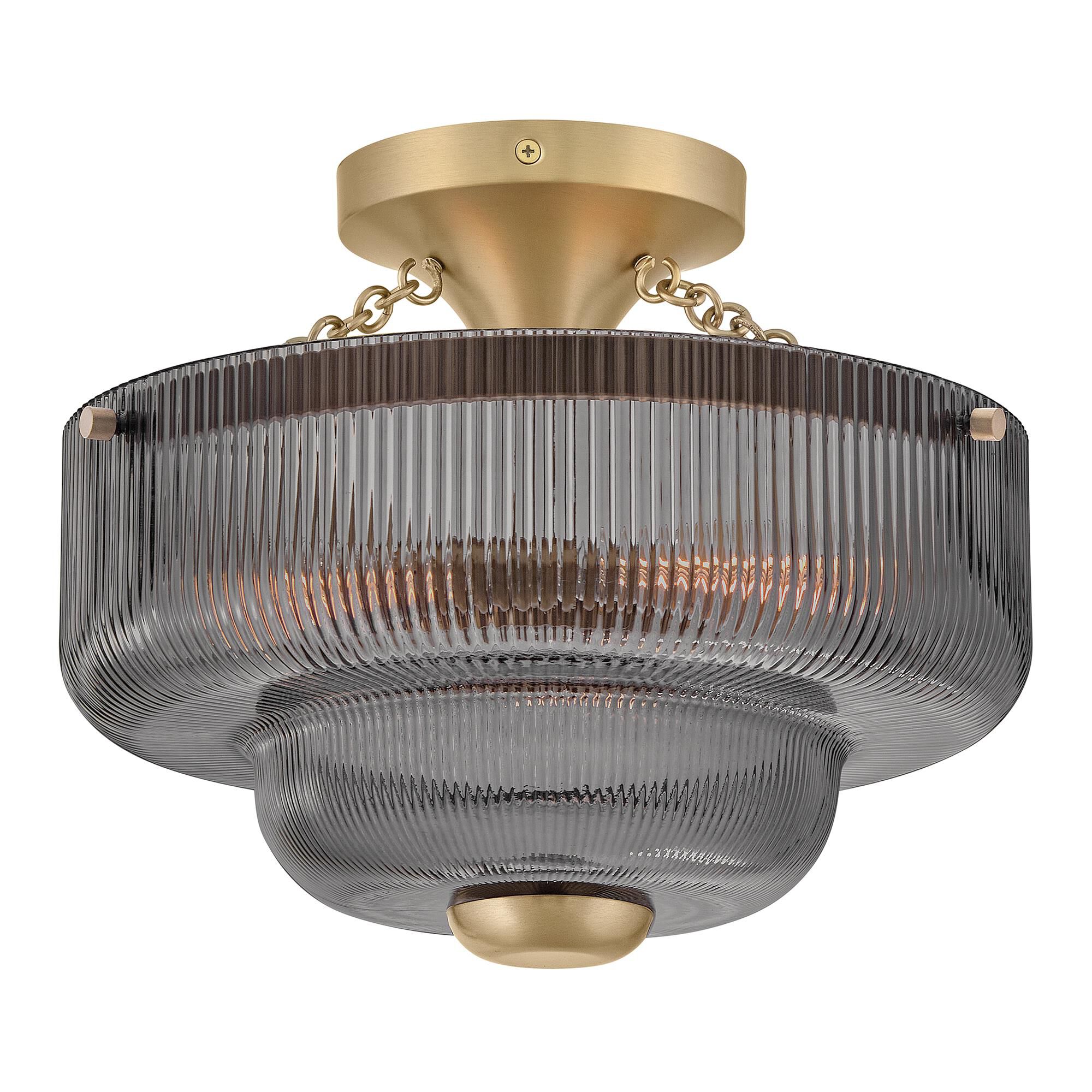 Adella 13 Inch 3 Light Semi Flush Mount