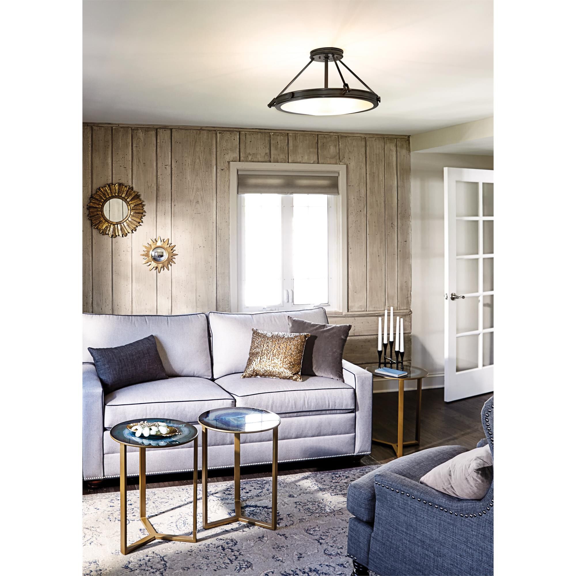 Collier 22 Inch 4 Light Semi Flush Mount