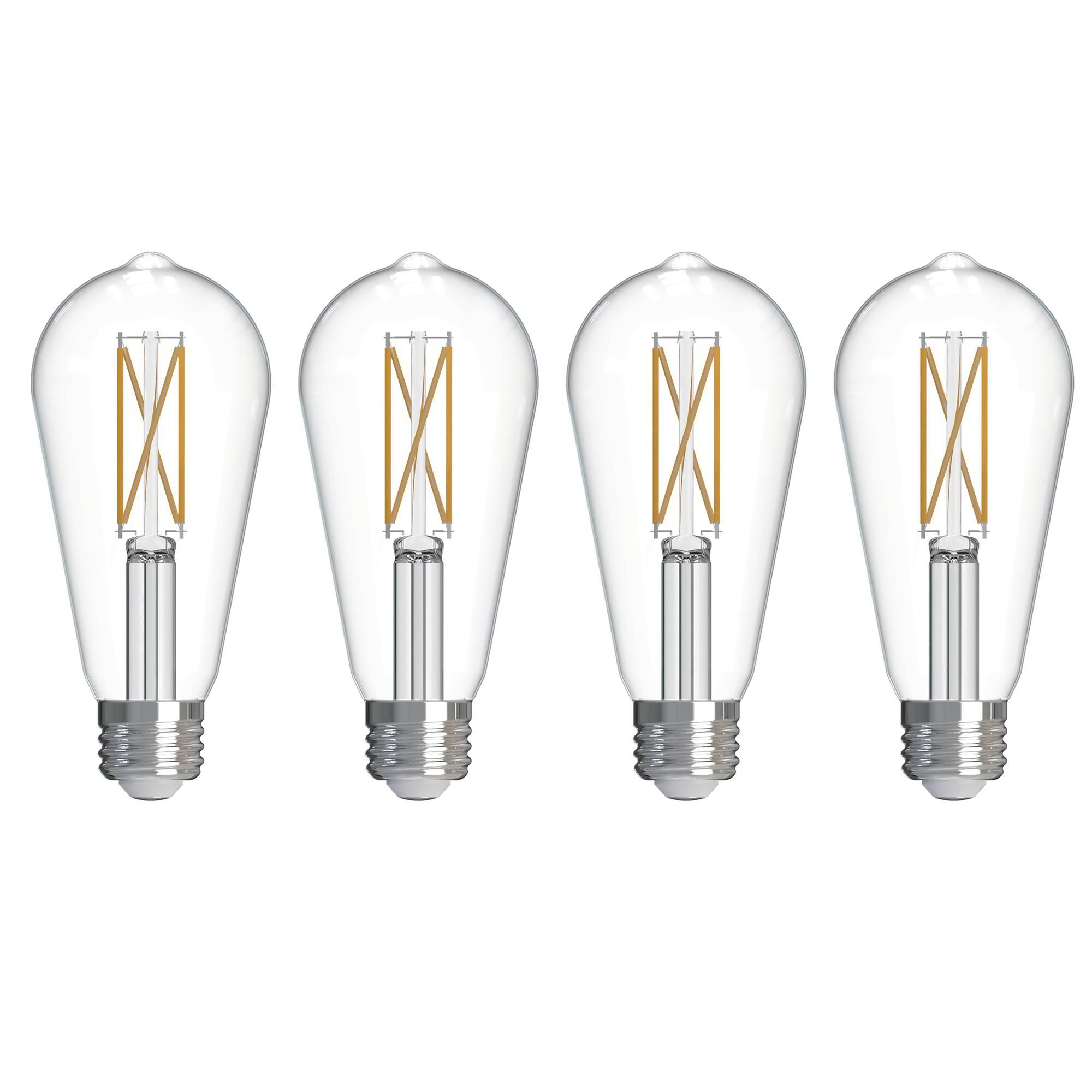 7 Watt LED ST18 4000K Filament E26 Dimmable (4 Pack)