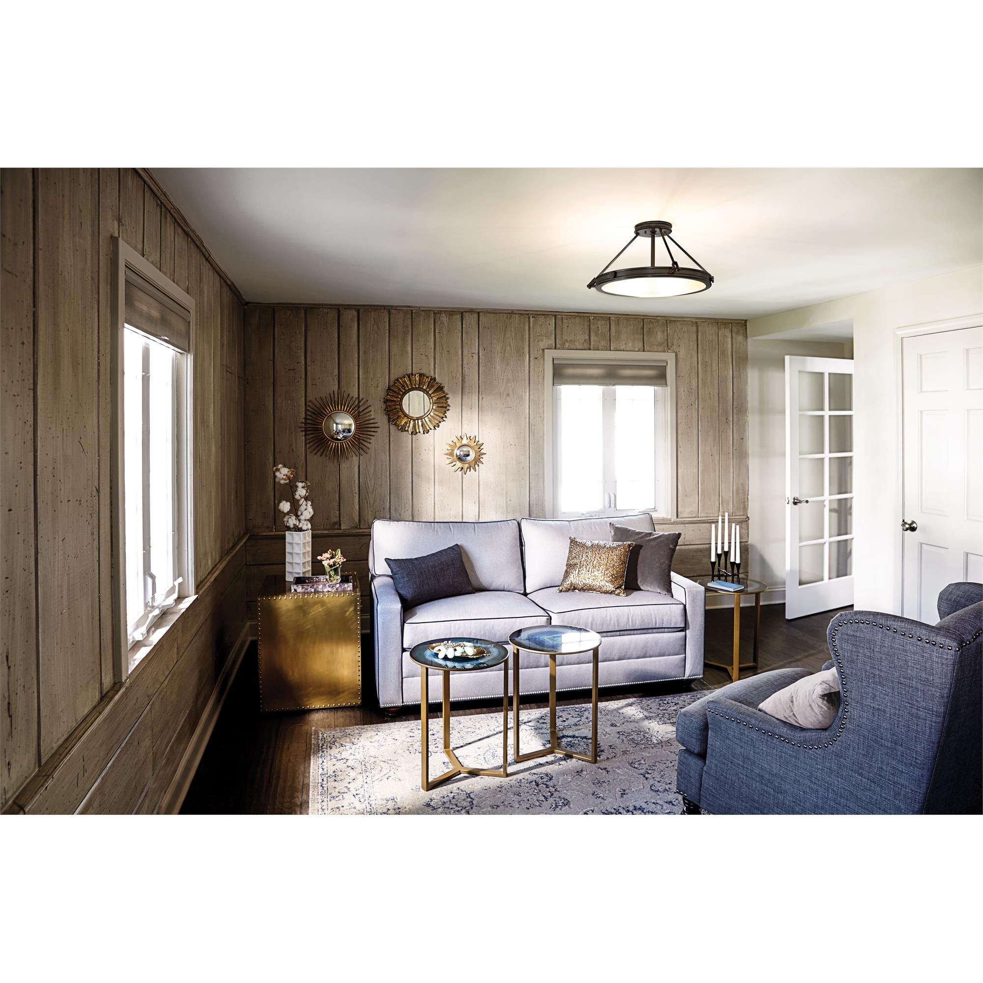 Collier 22 Inch 4 Light Semi Flush Mount