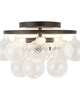 Peyton Fox Faye 18 Inch 3 Light Semi Flush Mount