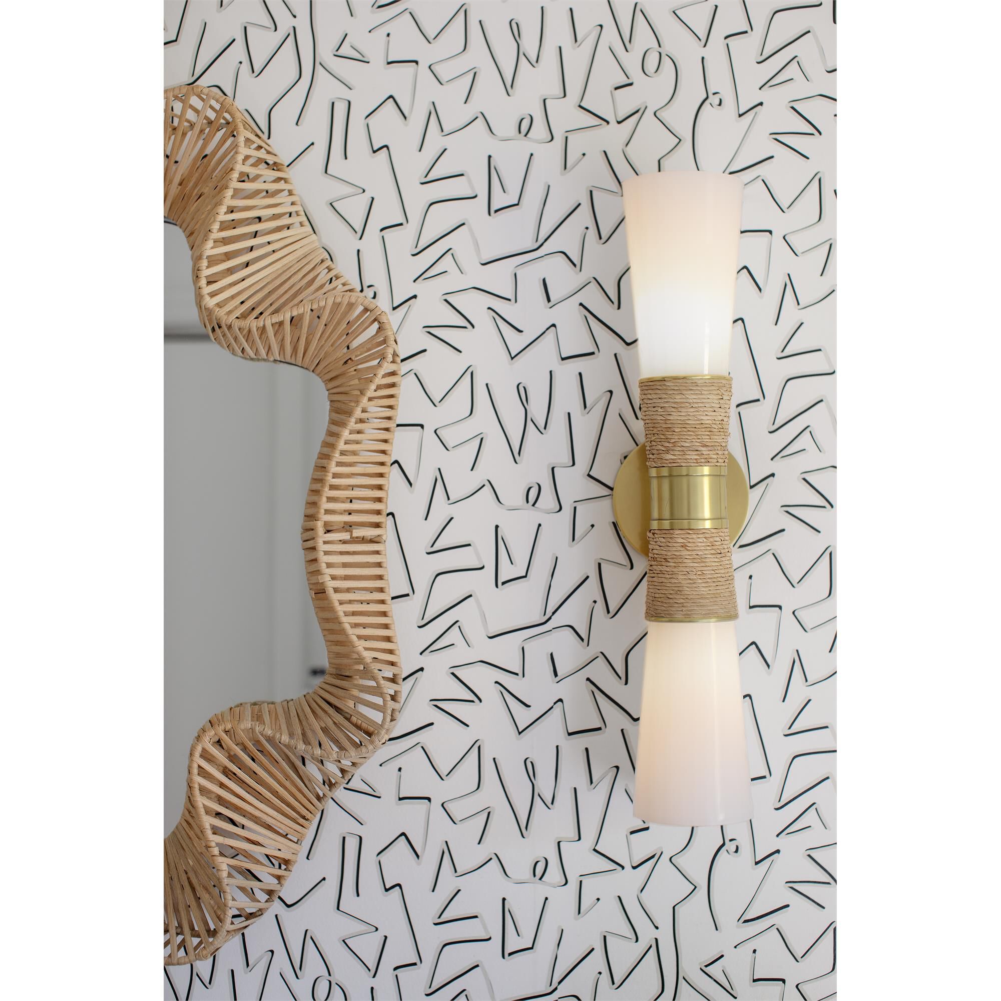 Megan Molten Mica Large 2 Light Wall Sconce