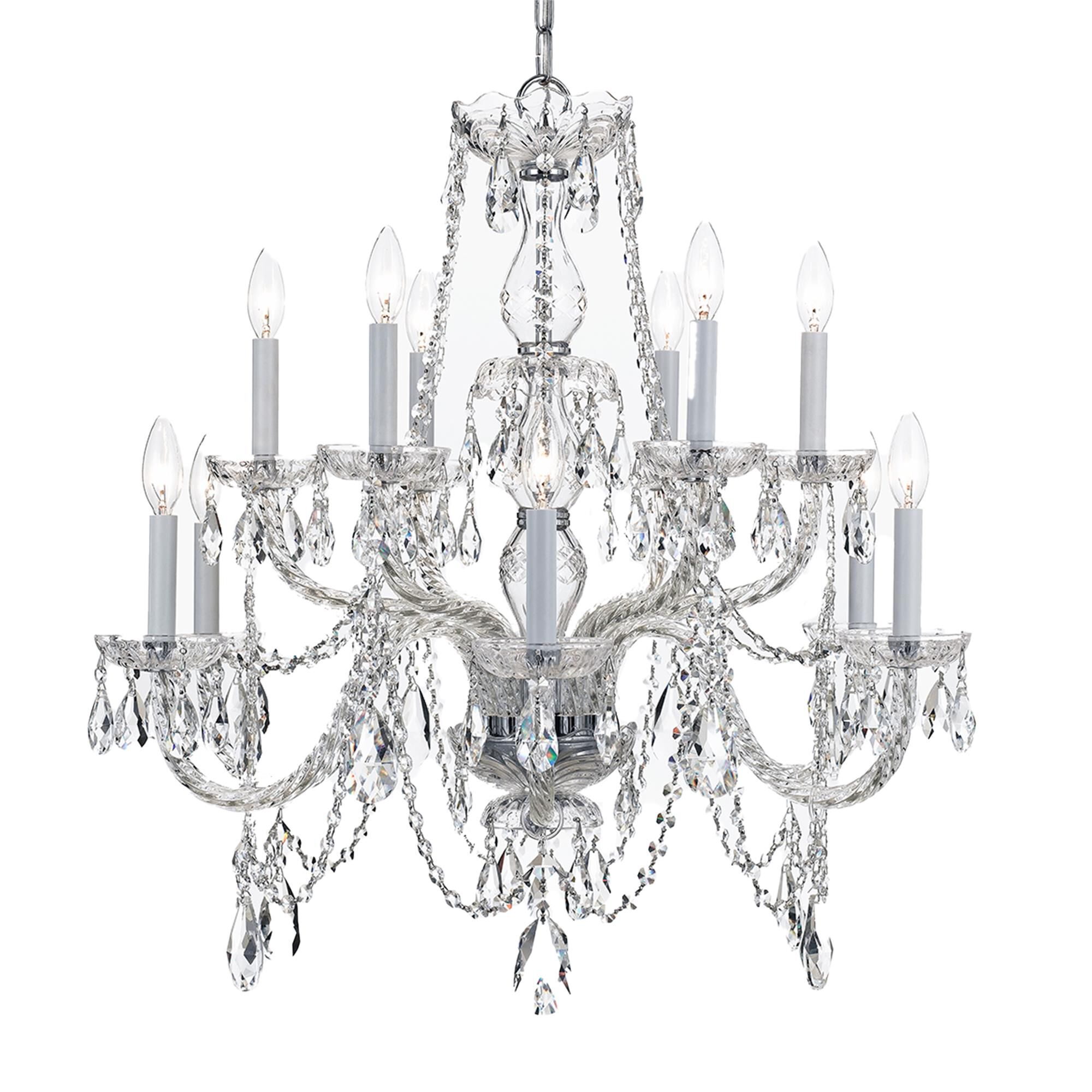 Traditional Crystal 31 Inch Chandelier