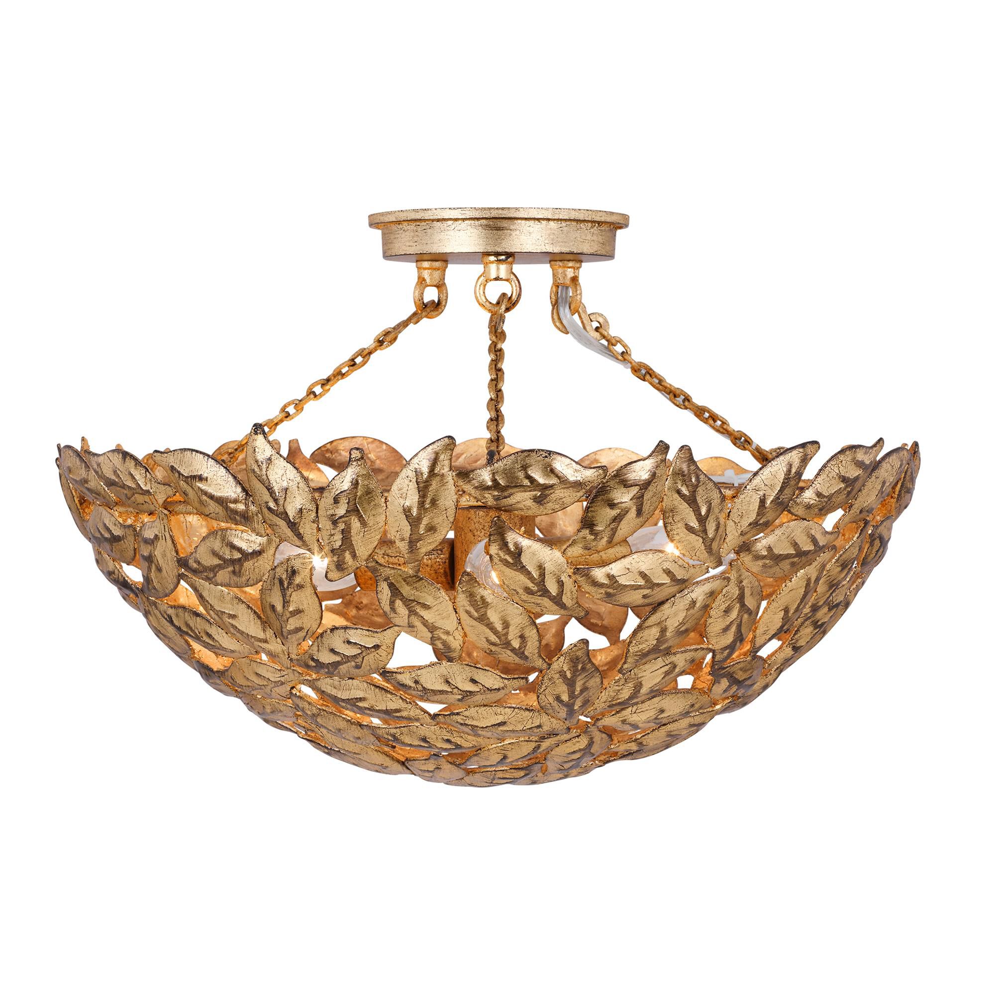 Alexa Hampton Kelan 16 Inch 3 Light Semi Flush Mount
