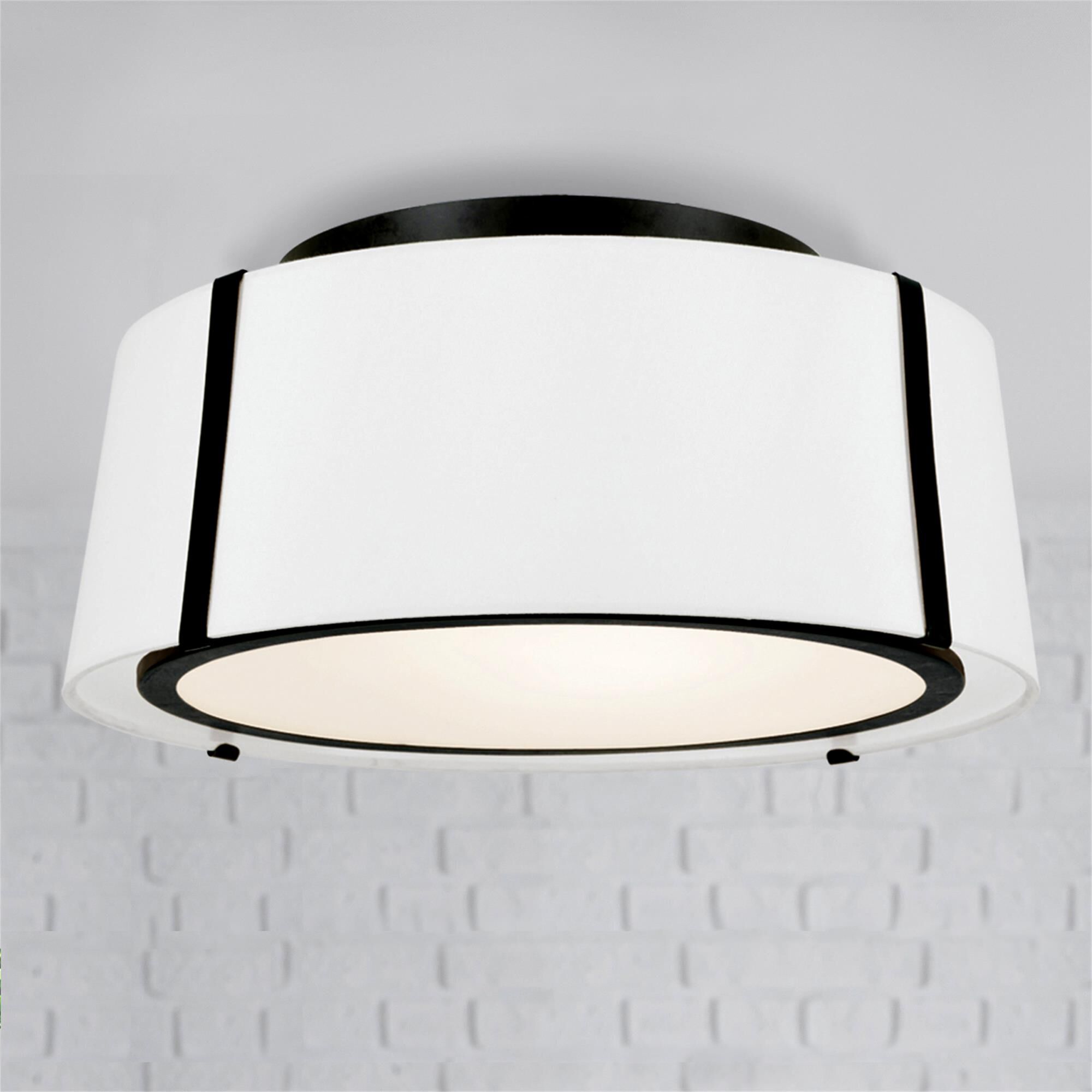 Fulton 18 Inch 3 Light Semi Flush Mount