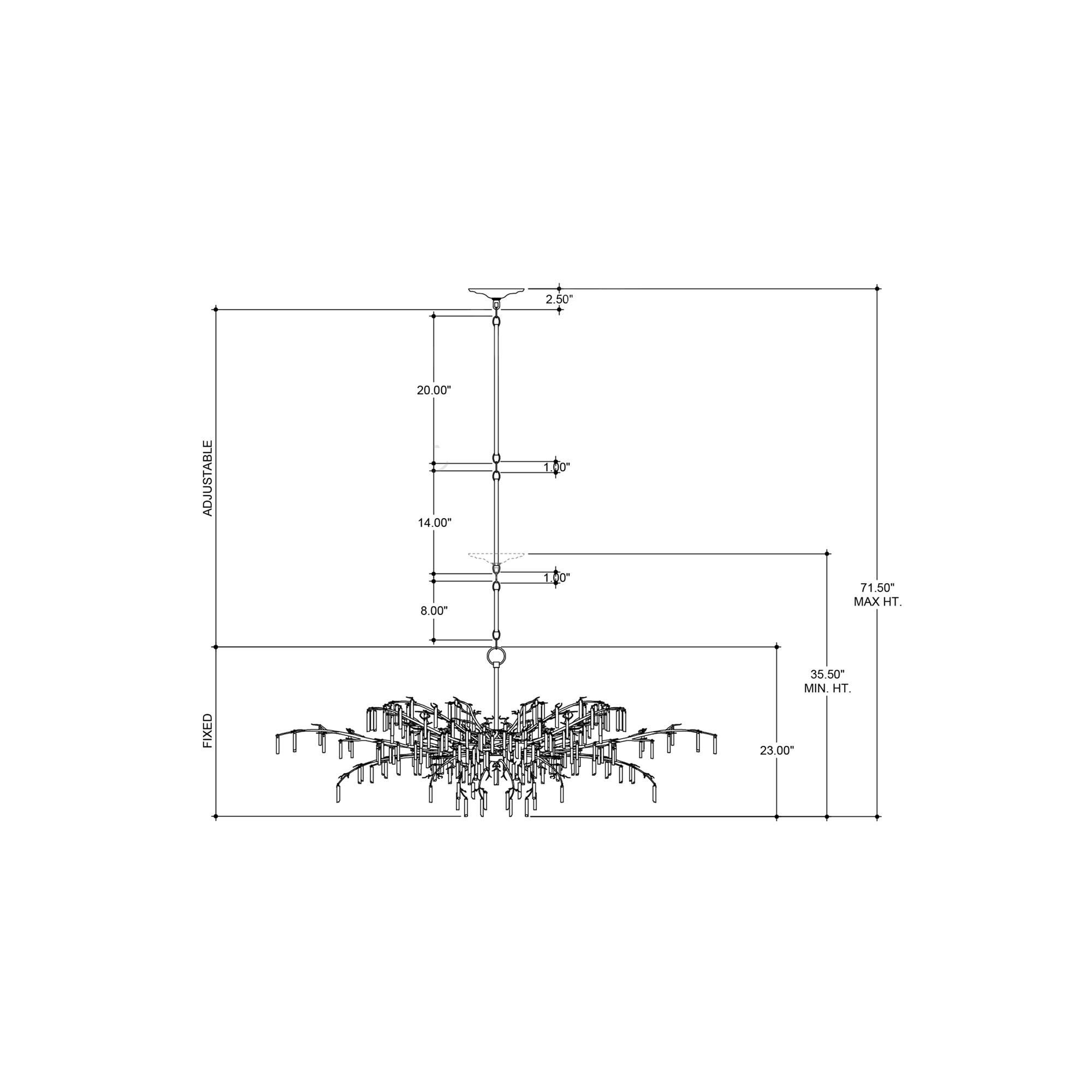 Forest Dawn 60 Inch Chandelier