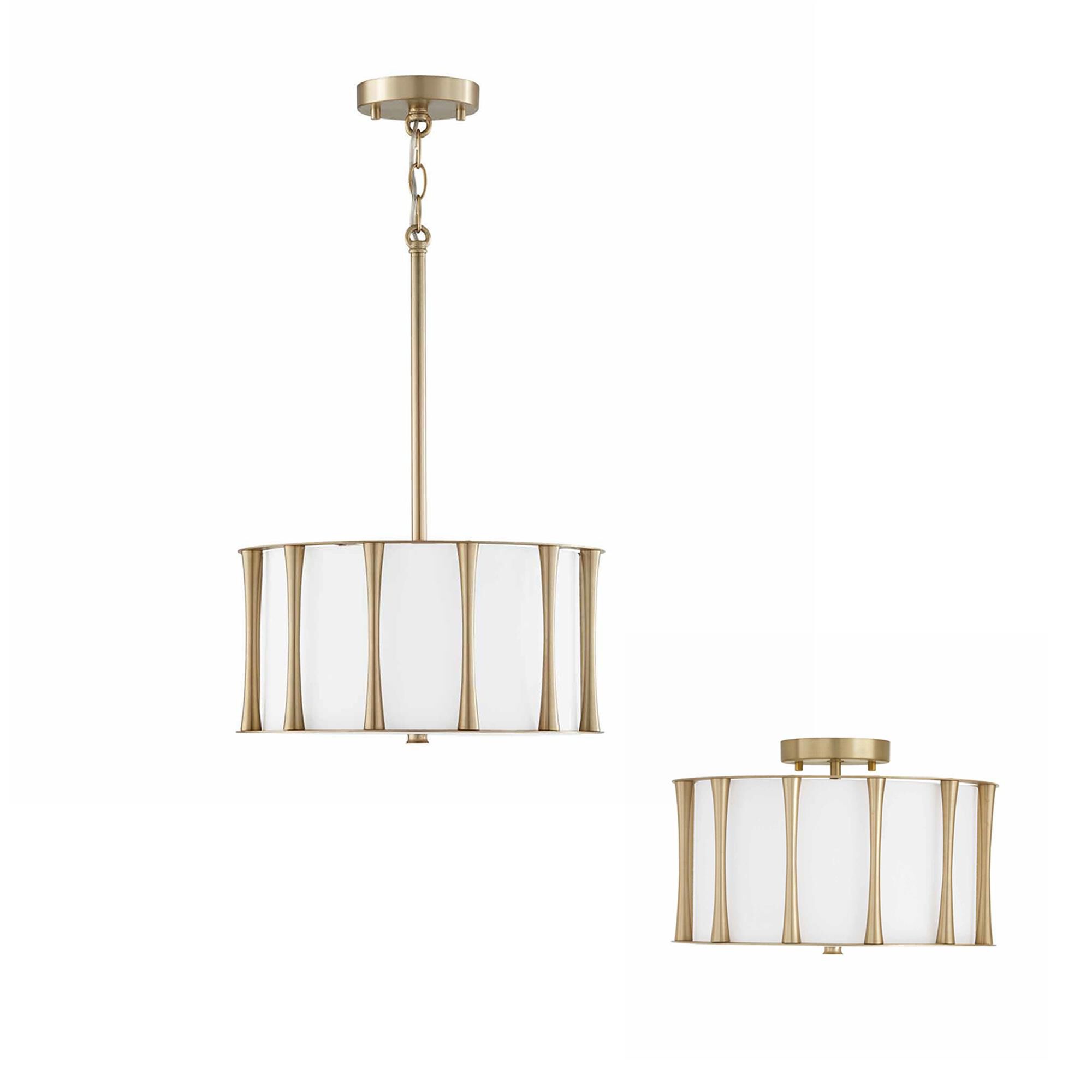 Bodie 15 Inch 3 Light Semi Flush Mount