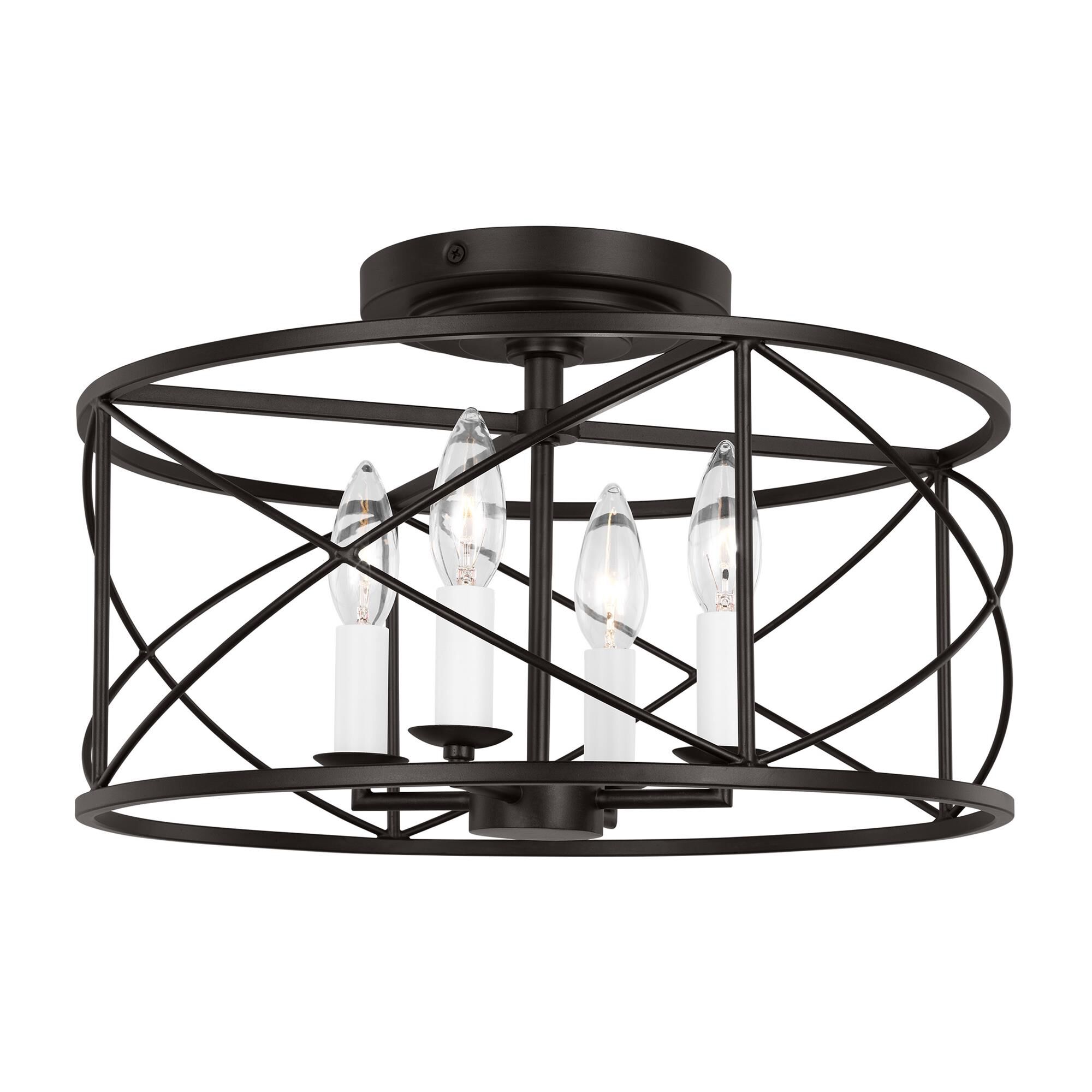 Chapman & Myers Beatrix 15 Inch 4 Light Semi Flush Mount