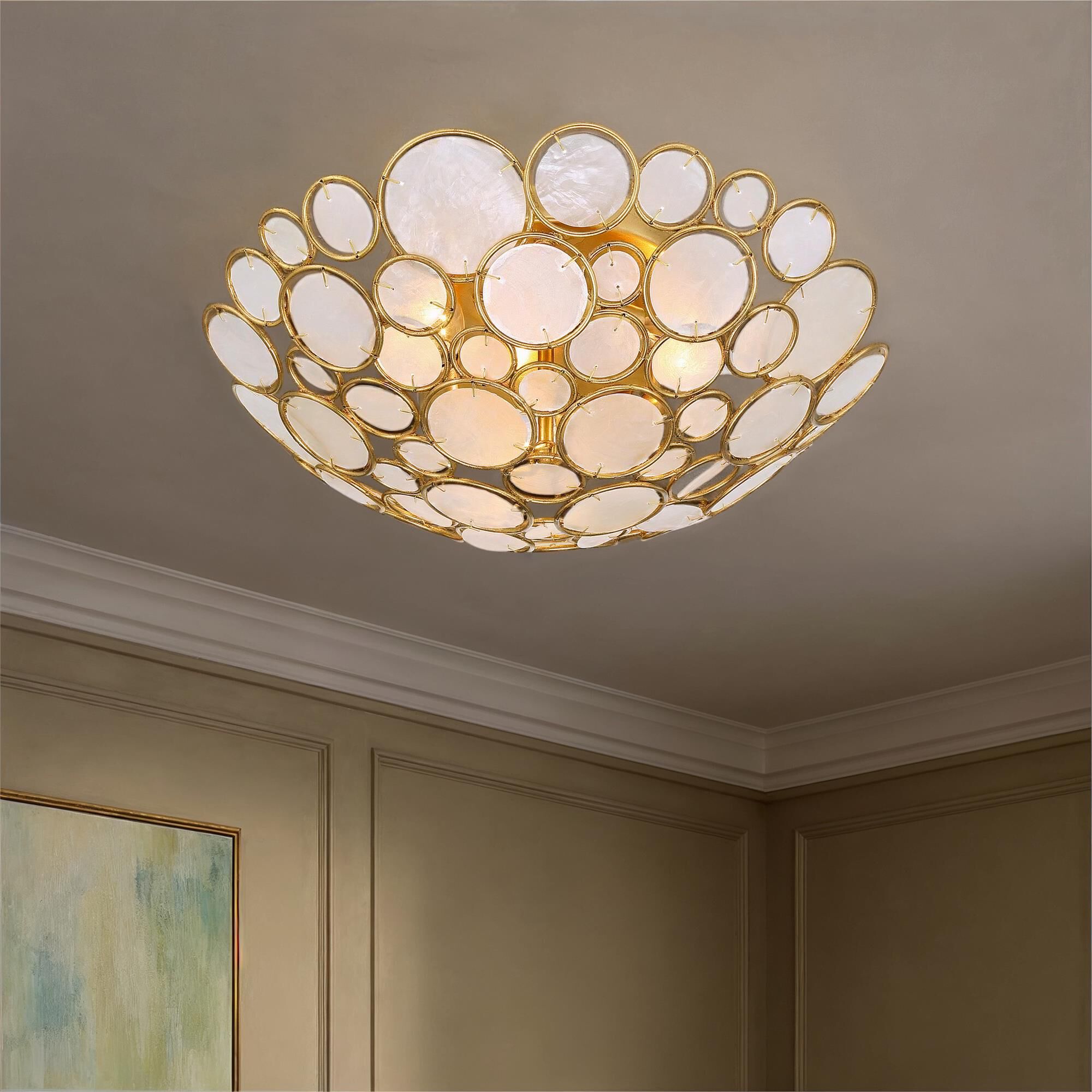 Palla 16 Inch 3 Light Semi Flush Mount
