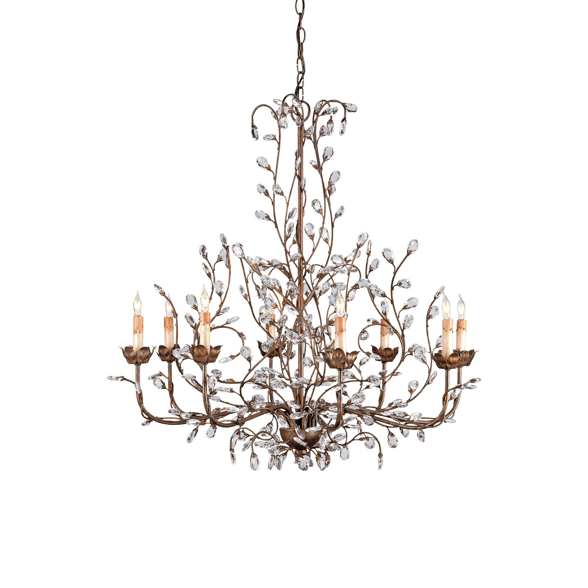 Crystal Bud 33 Inch Chandelier