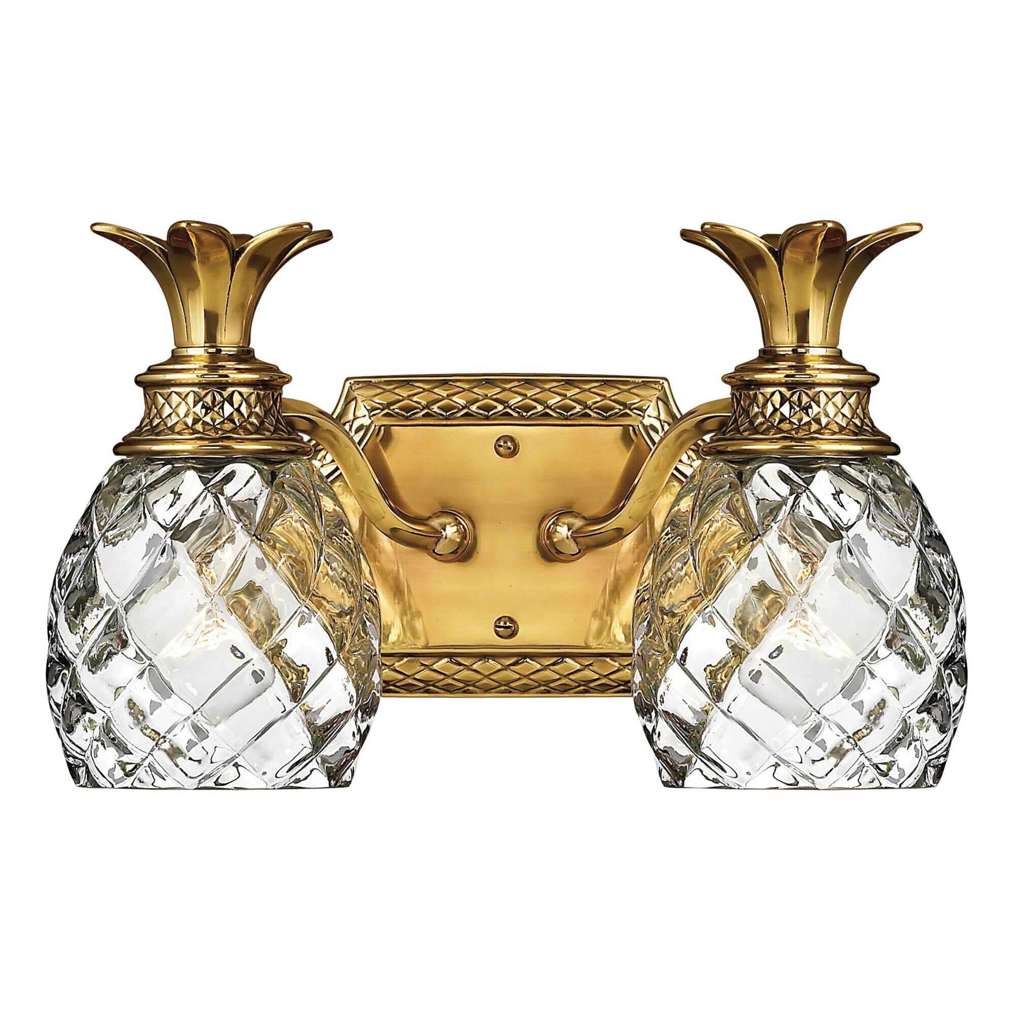 Plantation 13 Inch 2 Light Bath Vanity Light