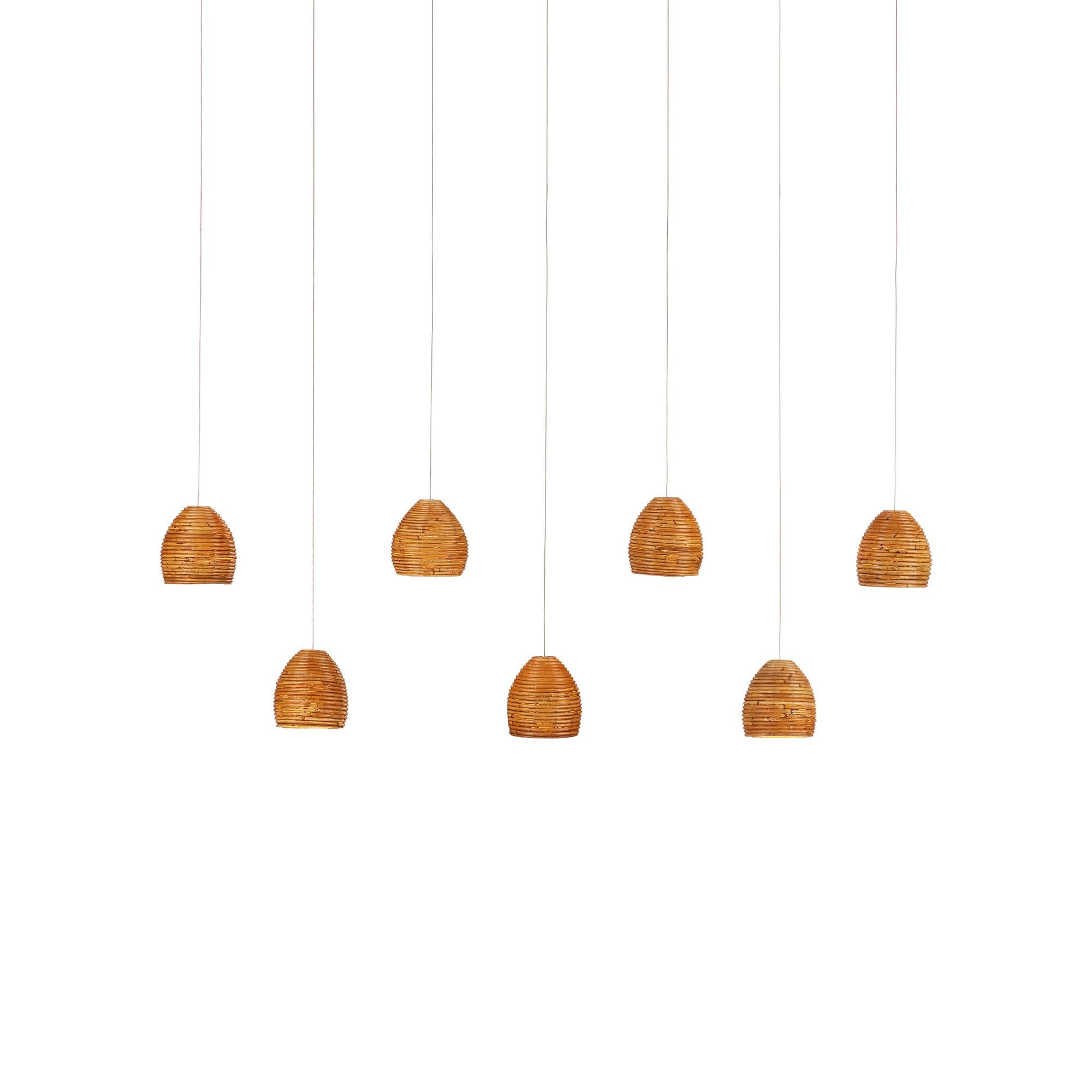 Beehive Large Linear Chandelier
