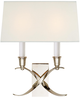 Chapman & Myers Cross Bouillotte Small 2 Light Wall Sconce