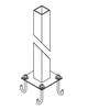 Square 47 Inch Outdoor Post