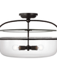 Chapman & Myers Lorford 28 Inch 3 Light Flush Mount