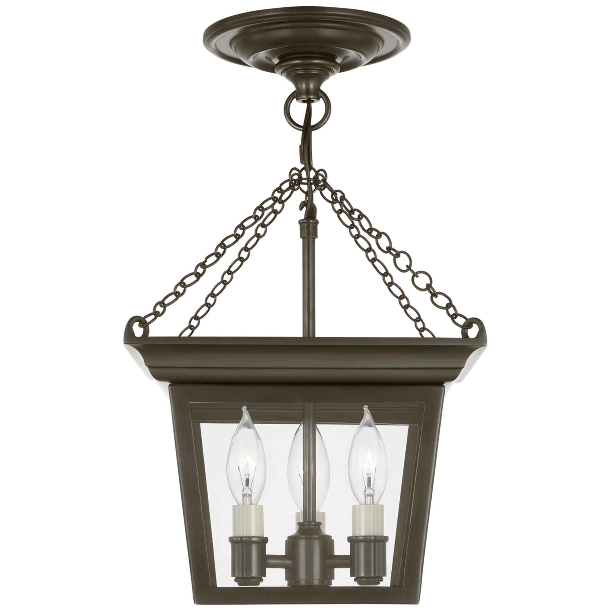 Chapman & Myers Cornice 10 Inch 3 Light Semi Flush Mount