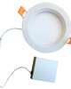 18 Watt LED 8 Inch Recessed Downlight With Metal Jbox & Baffle White Round Dimmable 90CRI 2700K 120 Volt