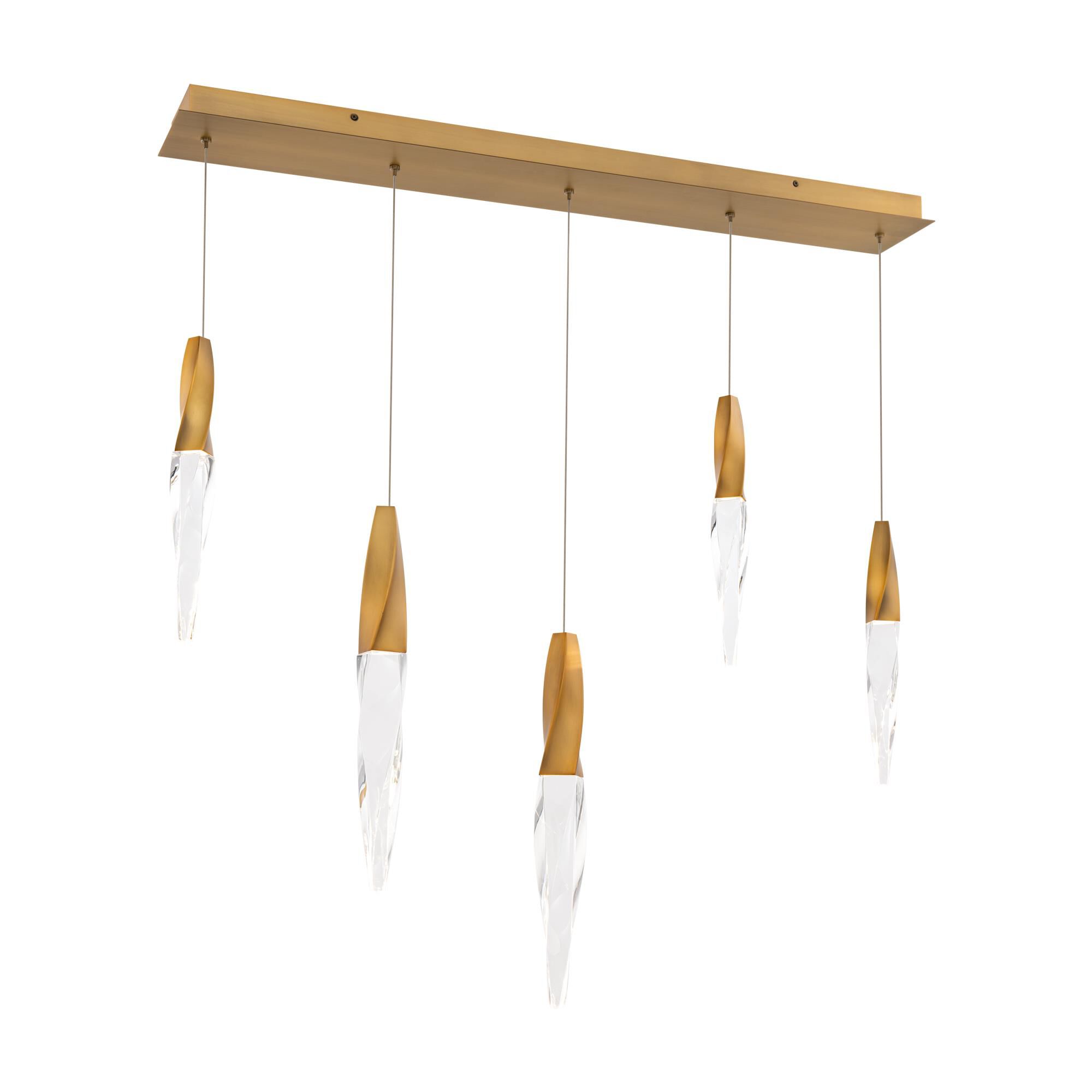 Kindjal 40 Inch 5 Light Linear Chandelier