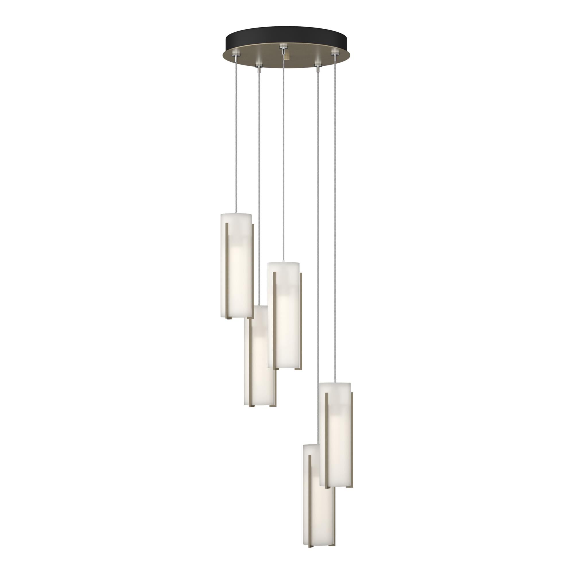 Exos Glass 14 Inch 5 Light Multi Light Pendant
