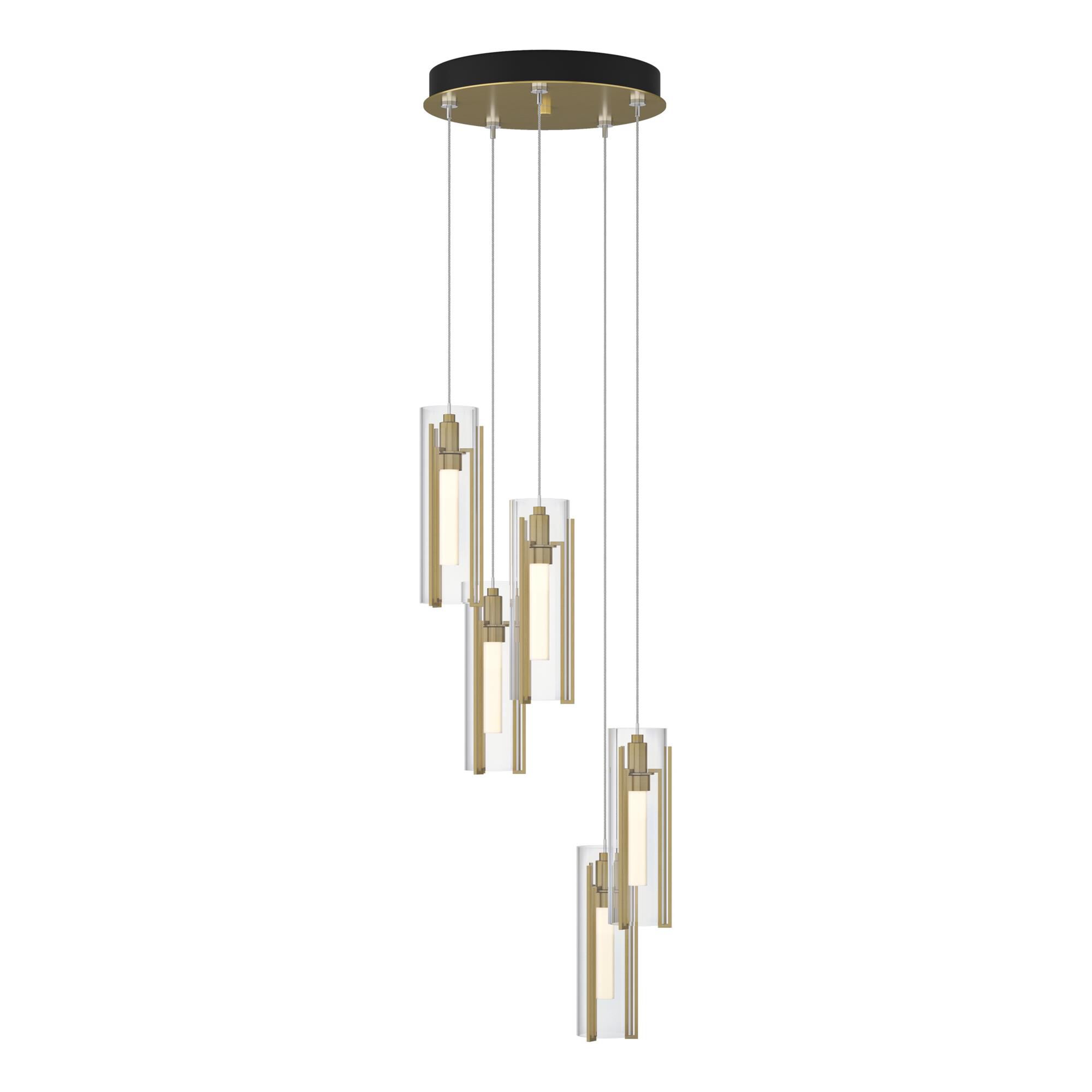 Exos Glass 14 Inch 5 Light Multi Light Pendant