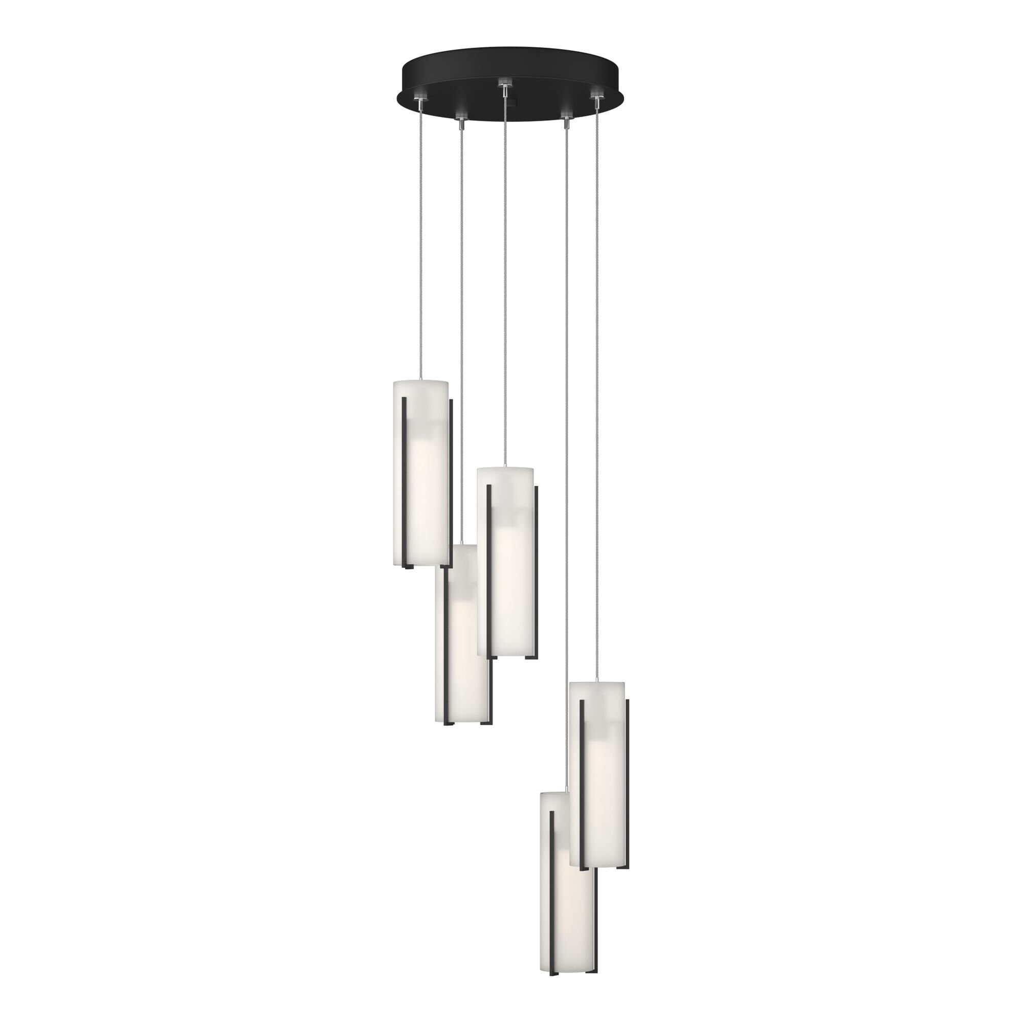 Exos Glass 14 Inch 5 Light Multi Light Pendant