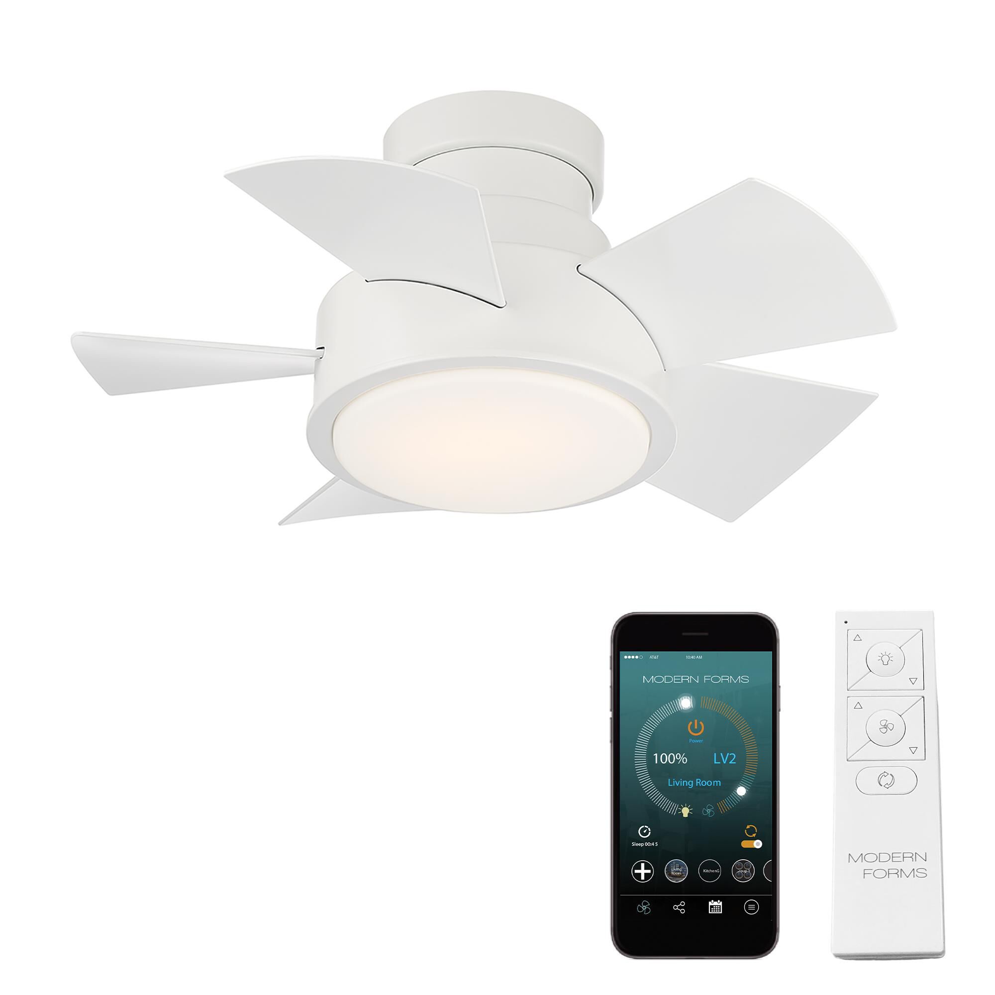 Vox 26 Inch Flush Mount Fan with Light Kit